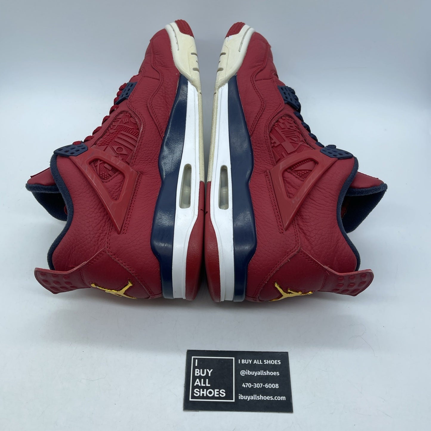 Size 11.5 - Air Jordan 4 Retro FIBA Red Blue Gold Leather (CI1184-617)