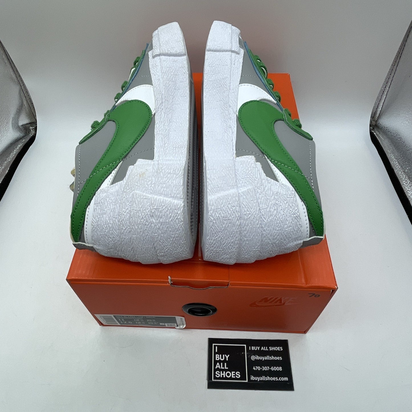 Size 11 - Nike sacai x Blazer Low Classic Green Grey White (DD1877-001)