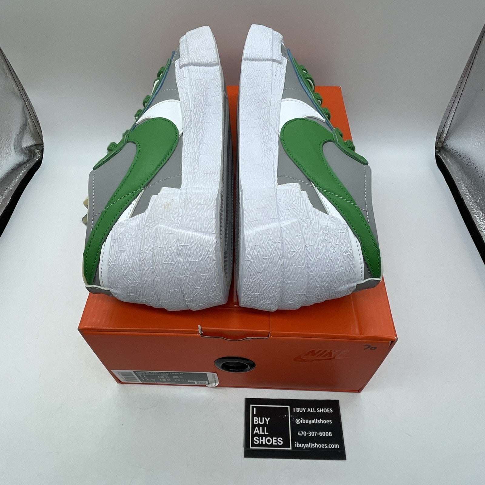 Size 11 - Nike sacai x Blazer Low Classic Green Grey White (DD1877-001)