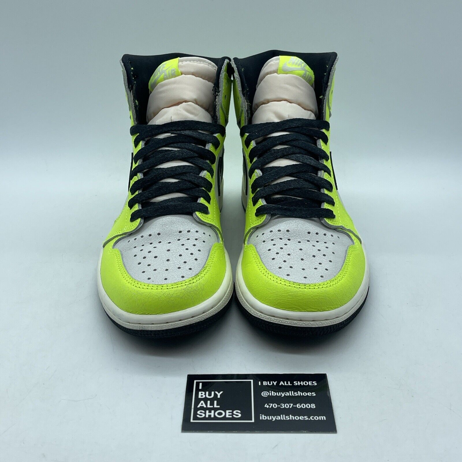 Size 8 - Jordan 1 Retro High OG Visionaire Neon Green Black White (555088-702)