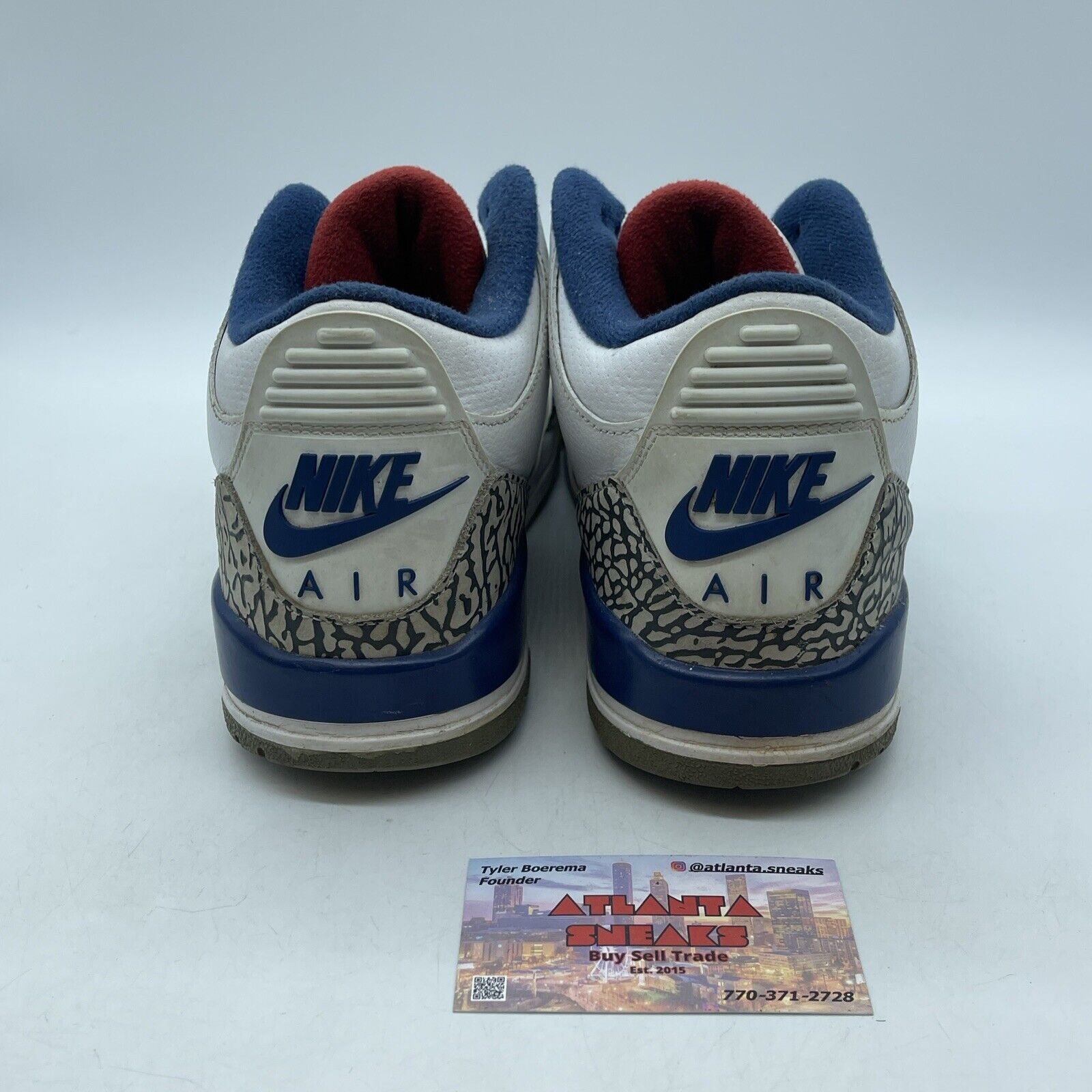Size 8.5 - Jordan 3 Retro OG Mid True Blue White Grey Suede Leather (854262-106)