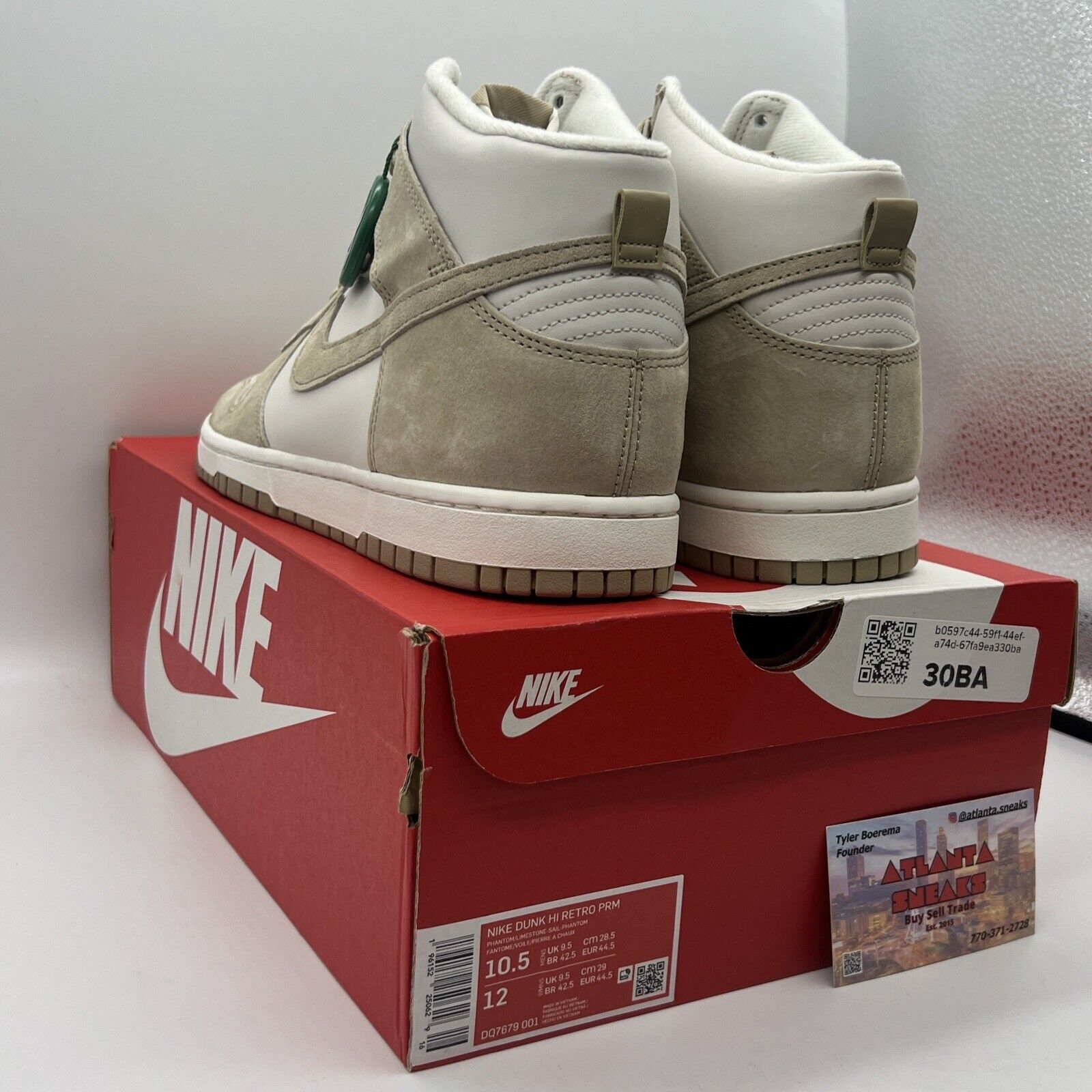 Size 10.5 - Nike Dunk High Sand White Brand New Og All