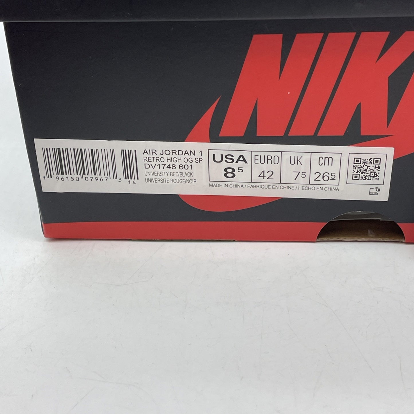 Size 8.5 - Air Jordan 1 Retro OG x Marvel High Next Chapter Suede (DV1748-601)