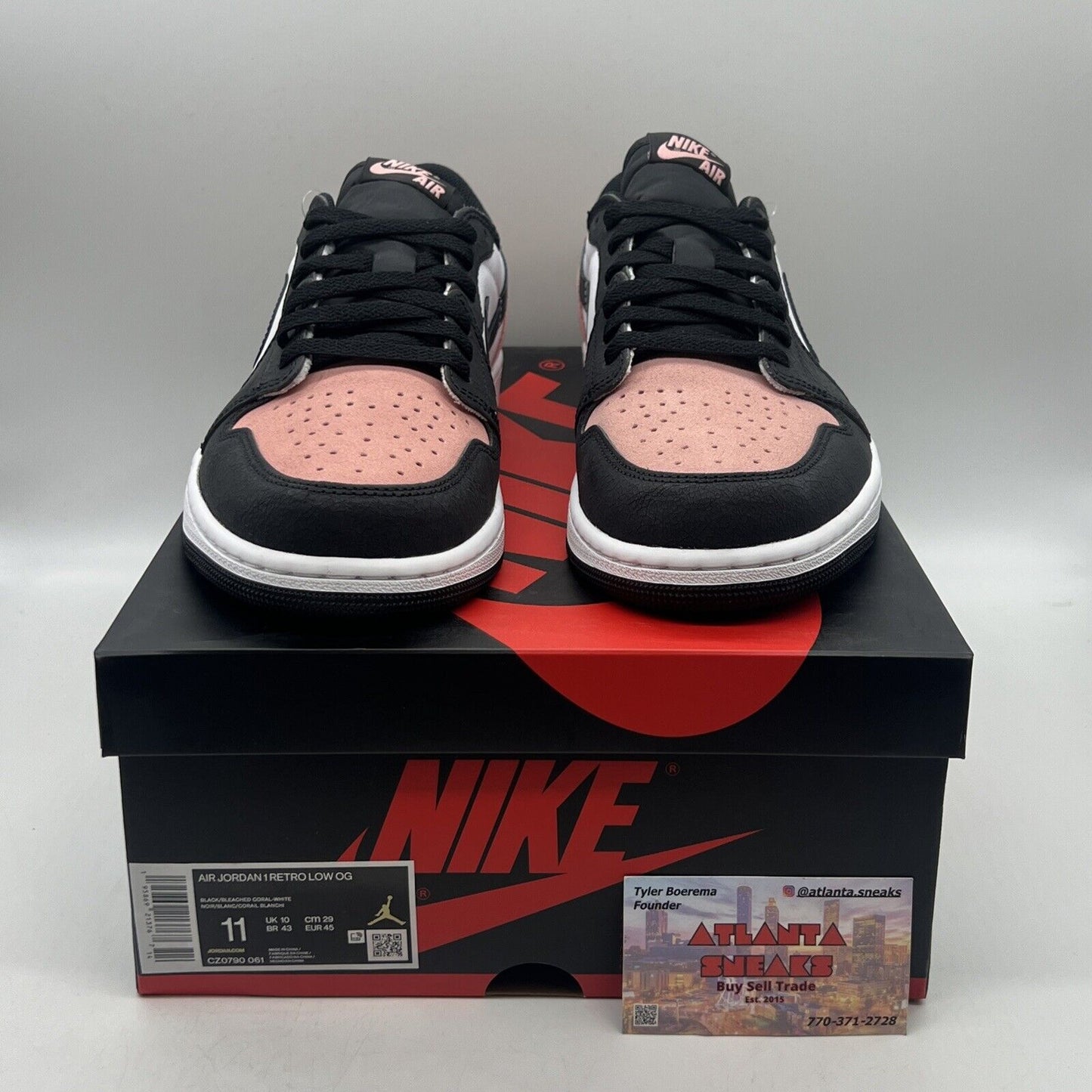 Size 11 - Jordan 1 Low OG Bleached Coral Brand New Og All