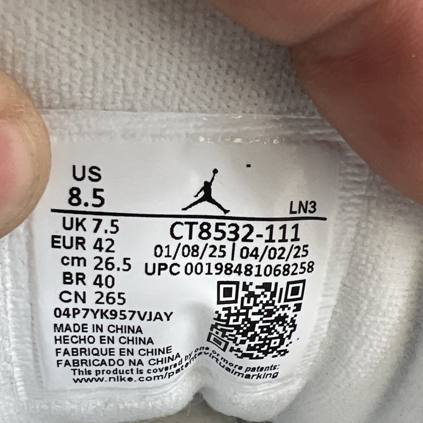 Size 8.5 - Air Jordan 3 Retro 2025 Pure Money (CT8532-111)