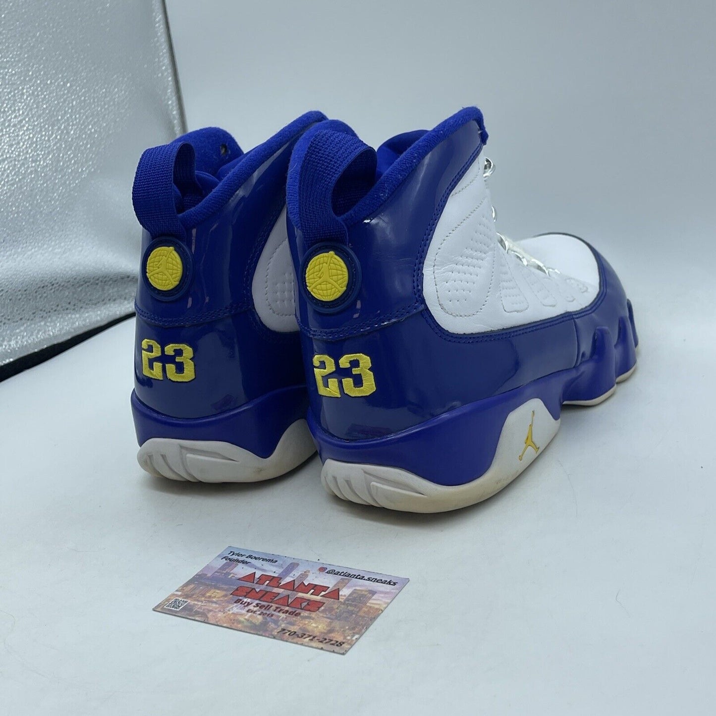Size 11 - Air Jordan 9 Retro Kobe Silver Yellow Blue White Leather  (302370-121)