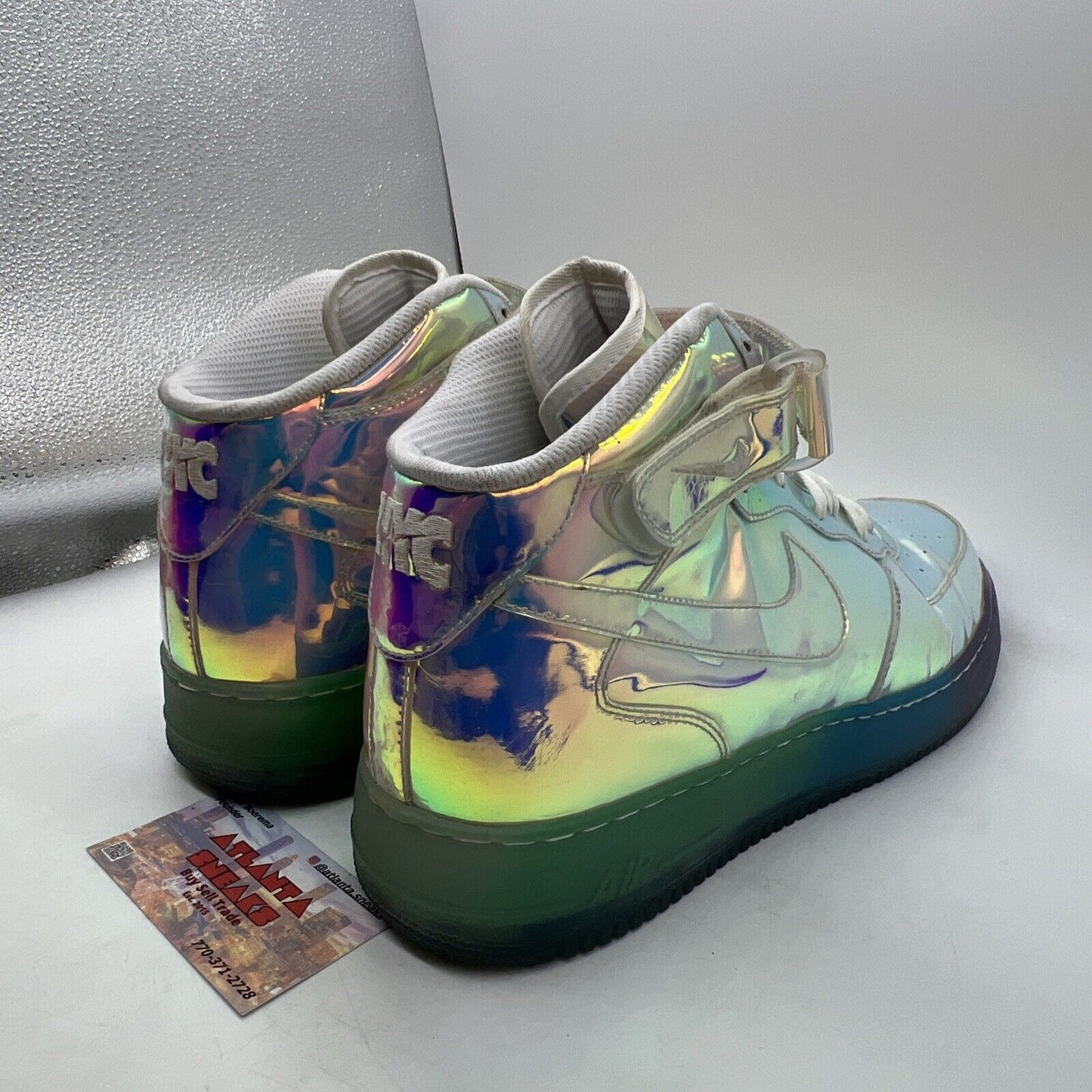 Size 14 - Nike Air Force 1 Mid Iridescent ID (779425-991) Super Bowl Rare