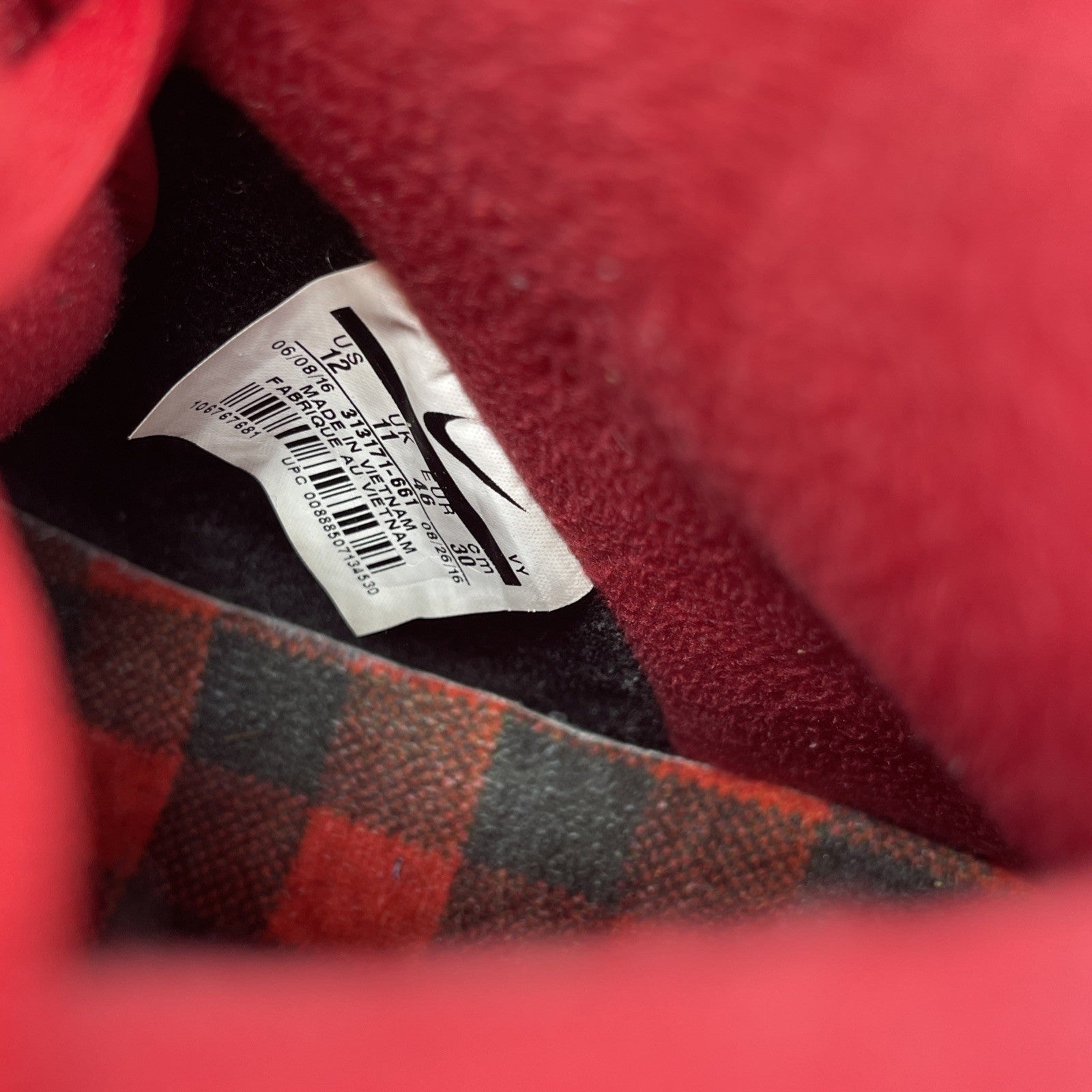Size 12 - Nike SB Dunk PRM High Red Velvet Suede (313171-661)