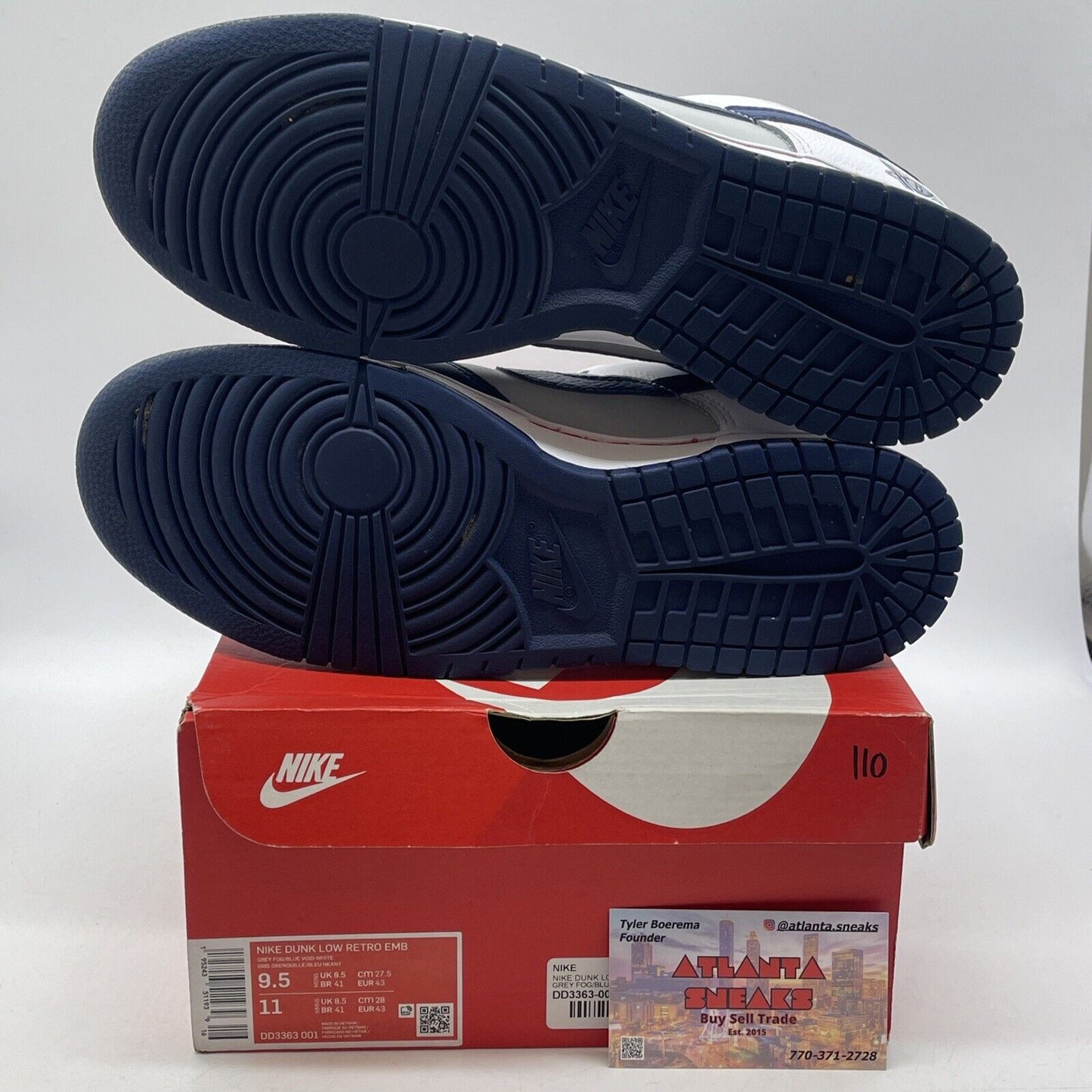 Size 9.5 - Nike NBA x Dunk EMB Low 75th Anniversary - Nets Blue (DD3363-001)