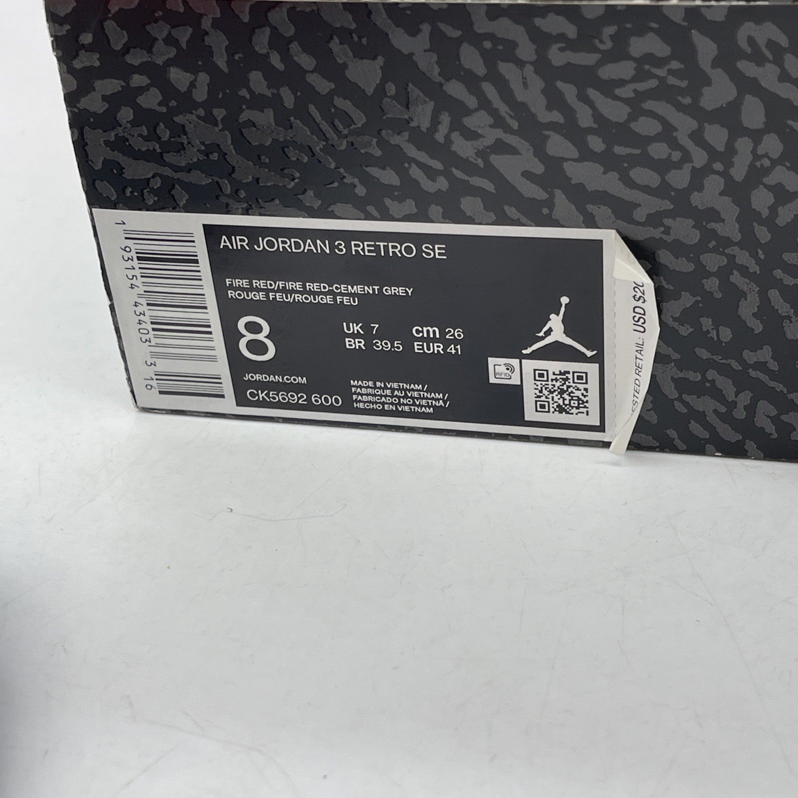 Size 8 - Jordan 3 Retro SE Mid Unite Red Grey Suede Leather (CK5692-600)