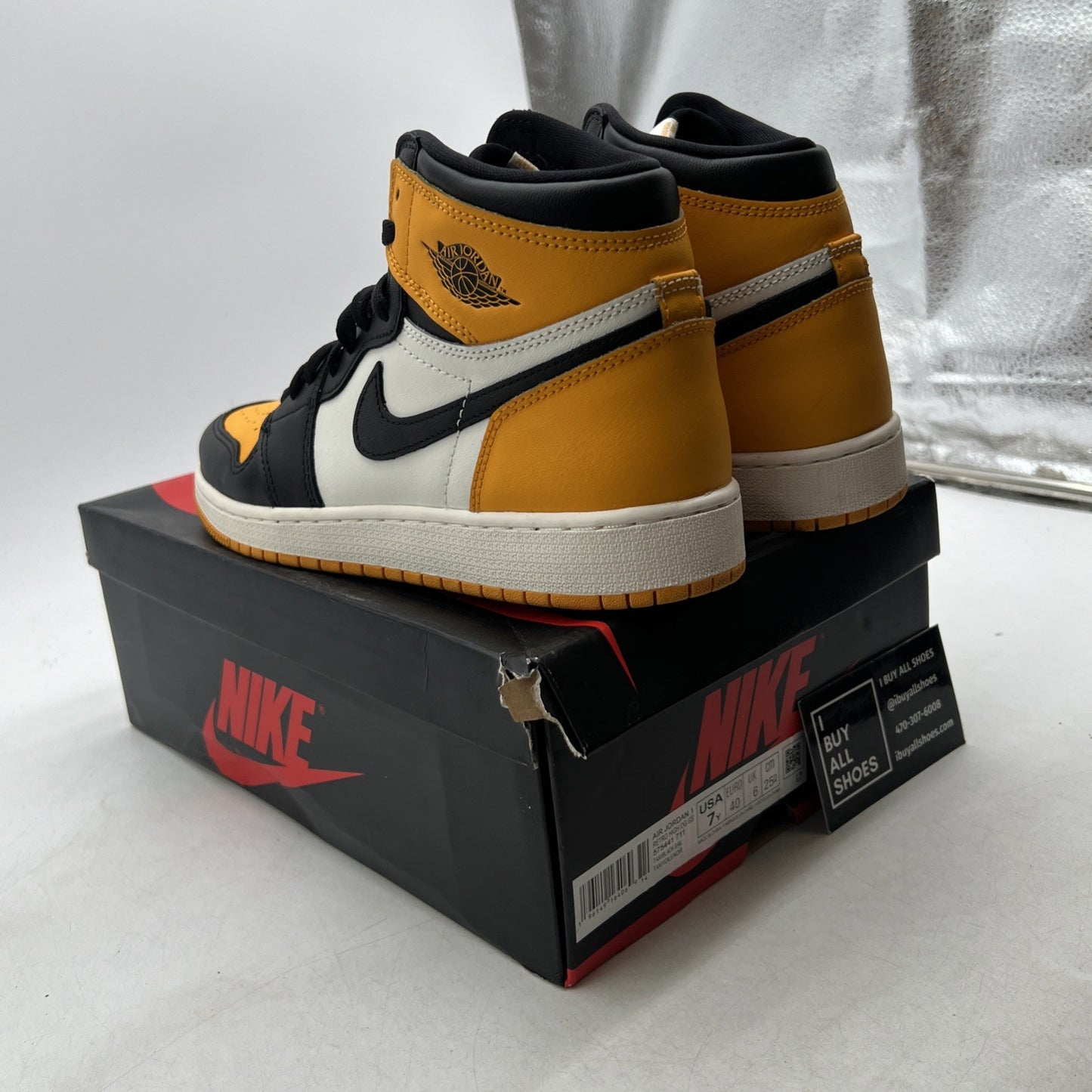 Size 7 - Air Jordan 1 Retro OG High Yellow Toe (575441-711)