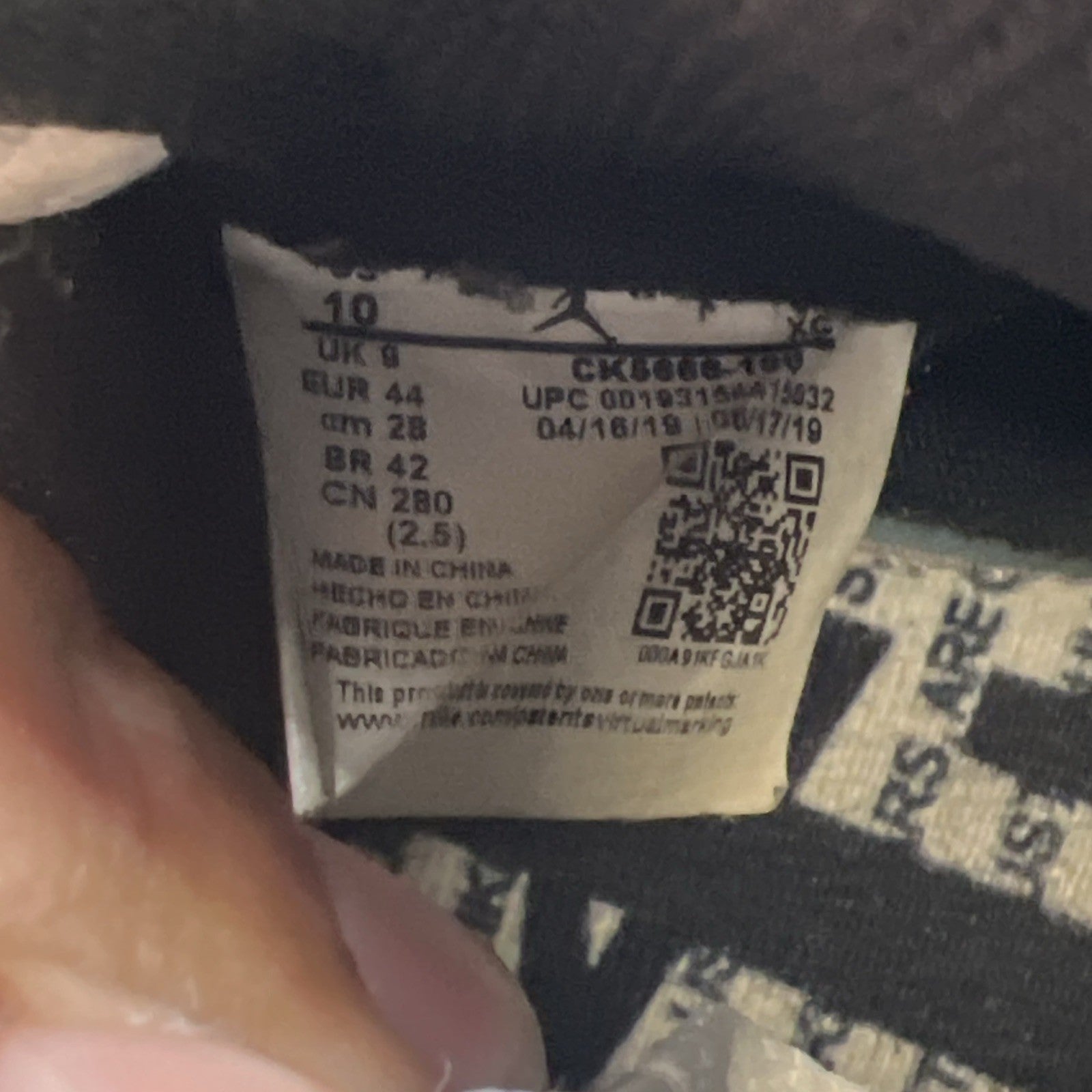Size 10 - Air Jordan 1 Retro OG High Fearless (CK5666-100)