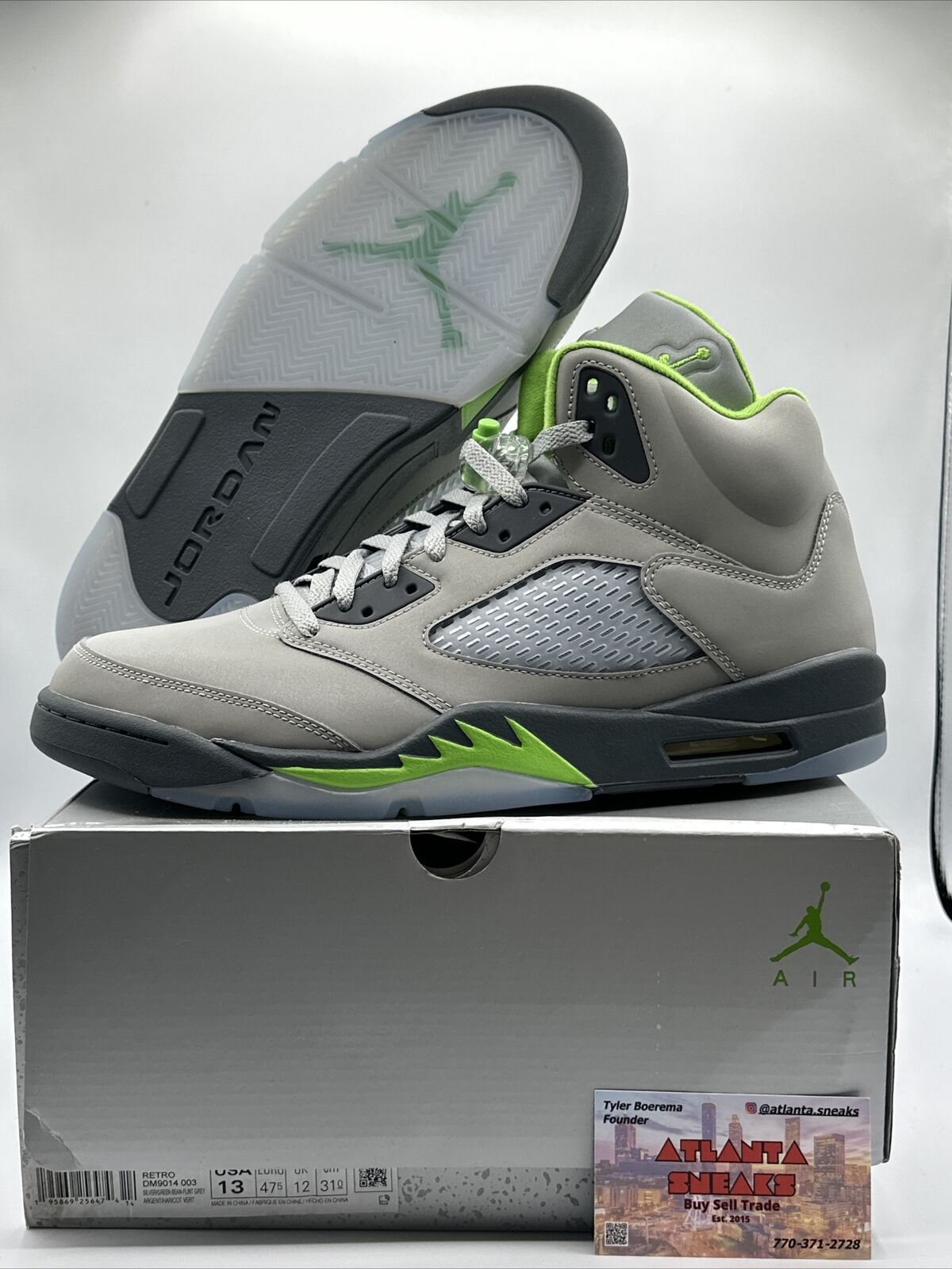 Size 13 - Jordan 5 Retro Green Bean