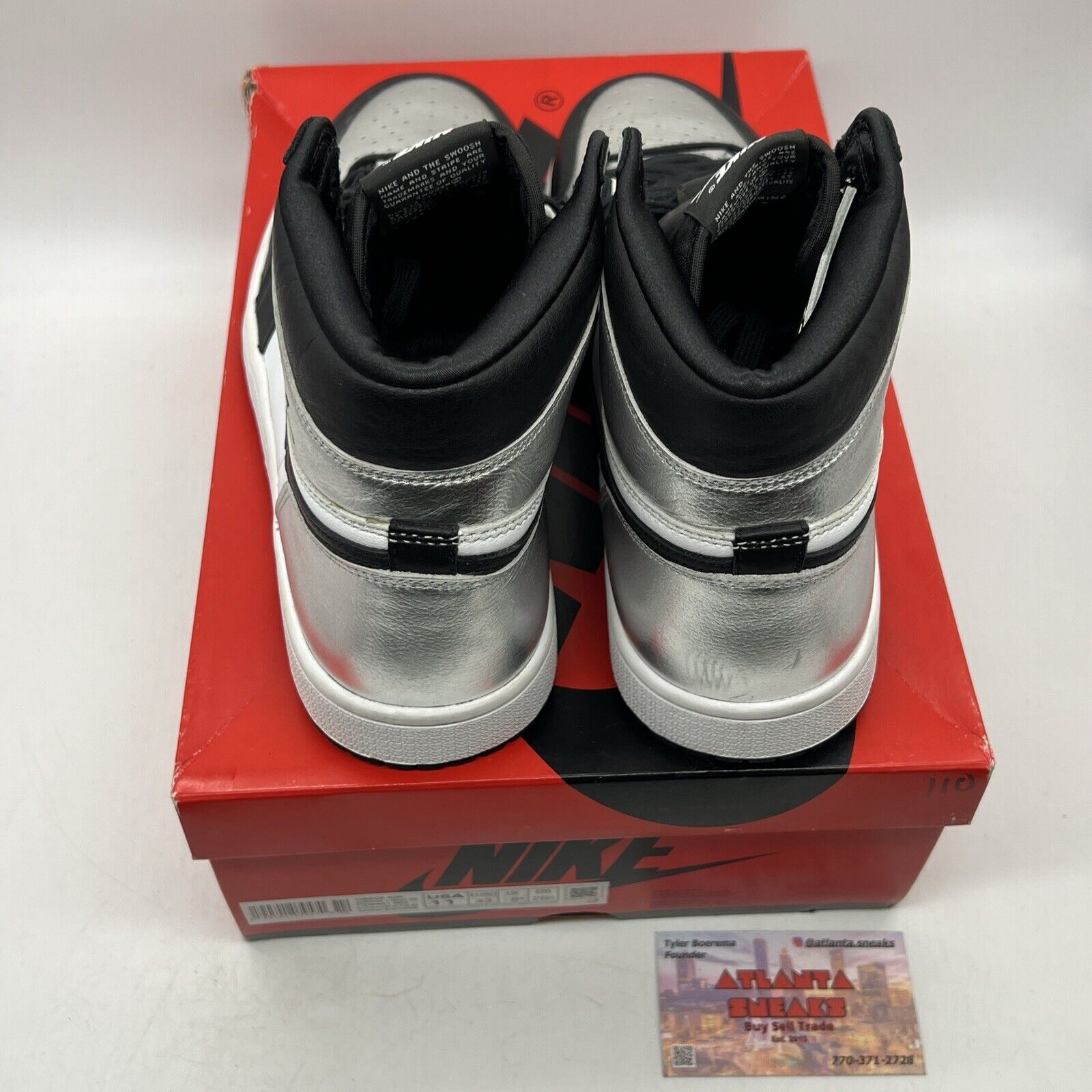 Size 11 - Jordan 1 High OG Metallic Silver Black White Silver (CD0461-001)