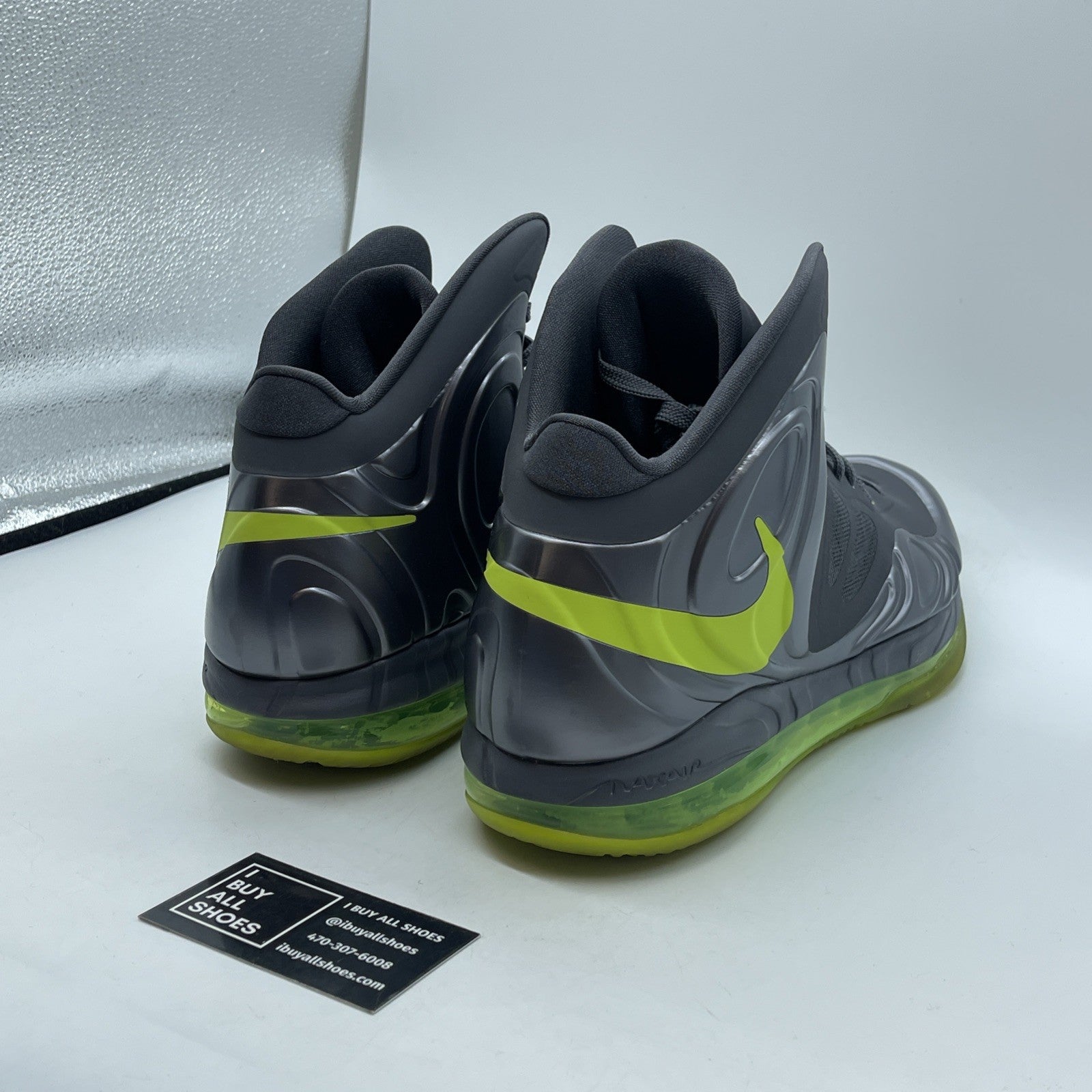 Size 13 - Nike Air Max Hyperposite Atomic Green Grey Leather (524862-003)