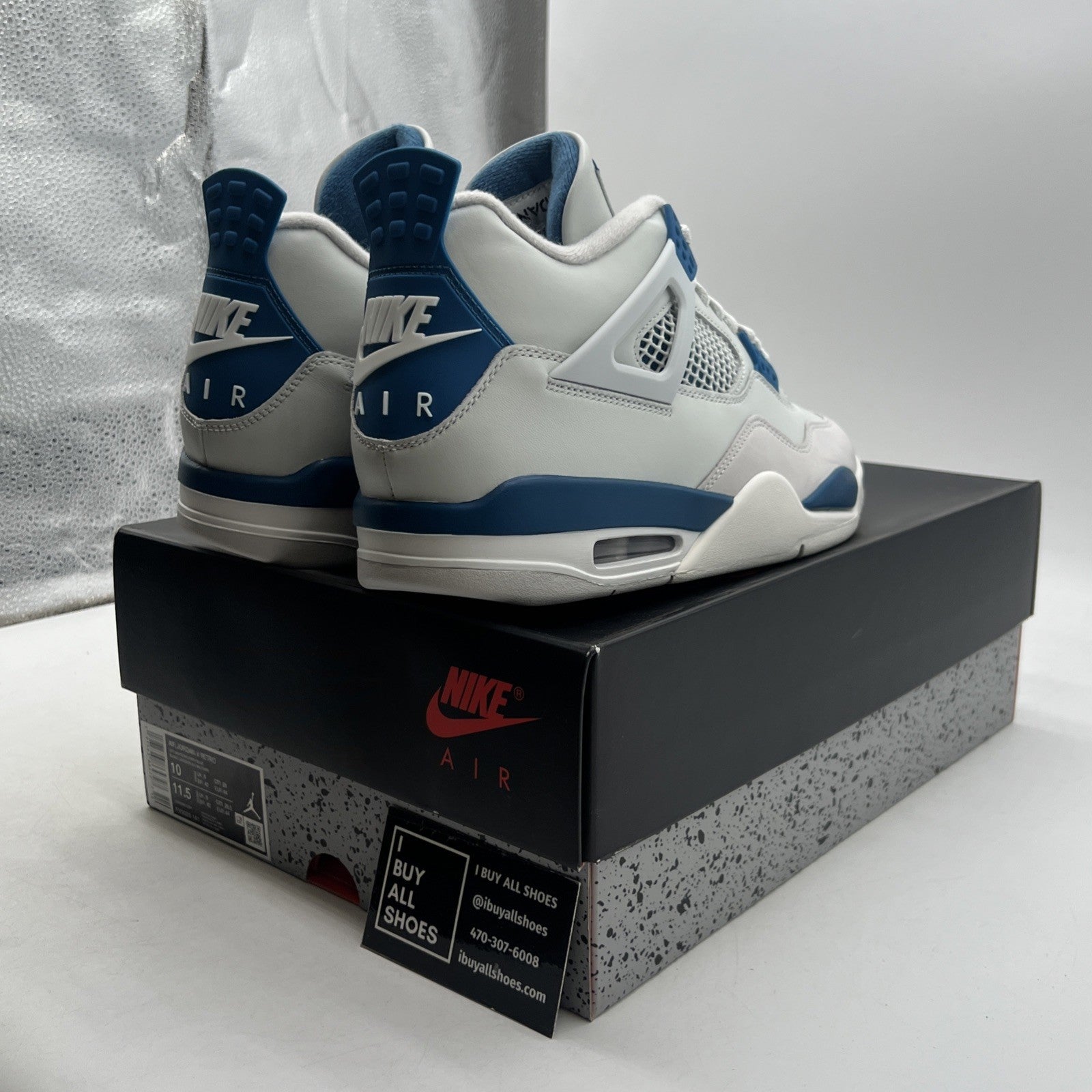 Size 10 - Air Jordan 4 Retro 2024 Military Blue (FV5029-141)