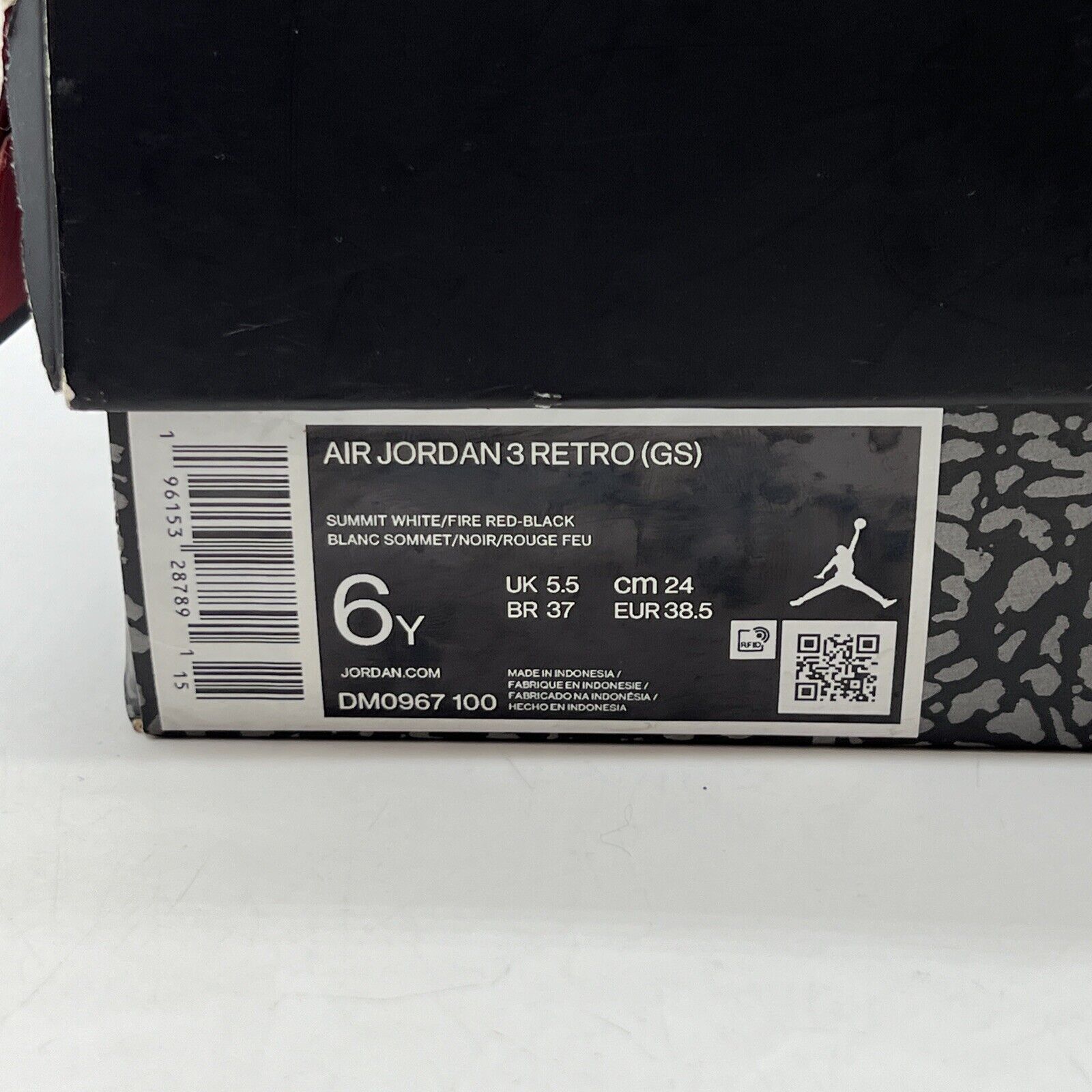 Size 6 - Jordan 3 Retro Mid White Cement Reimagined Black Grey (DM0967-100)