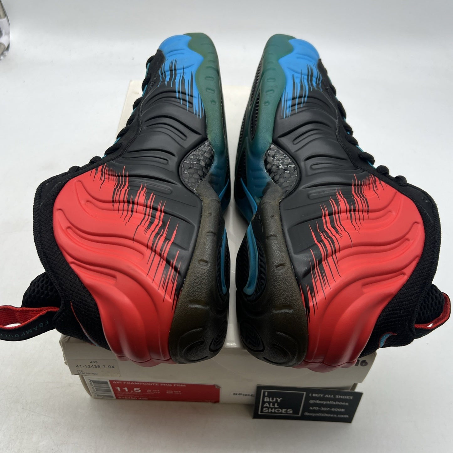 Size 11.5 - Nike Air Foamposite Pro Spider-Man (616750-400)