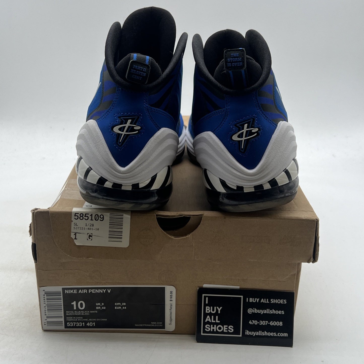 Size 10 - Nike Air Penny 5 Memphis Tigers (537331-401)