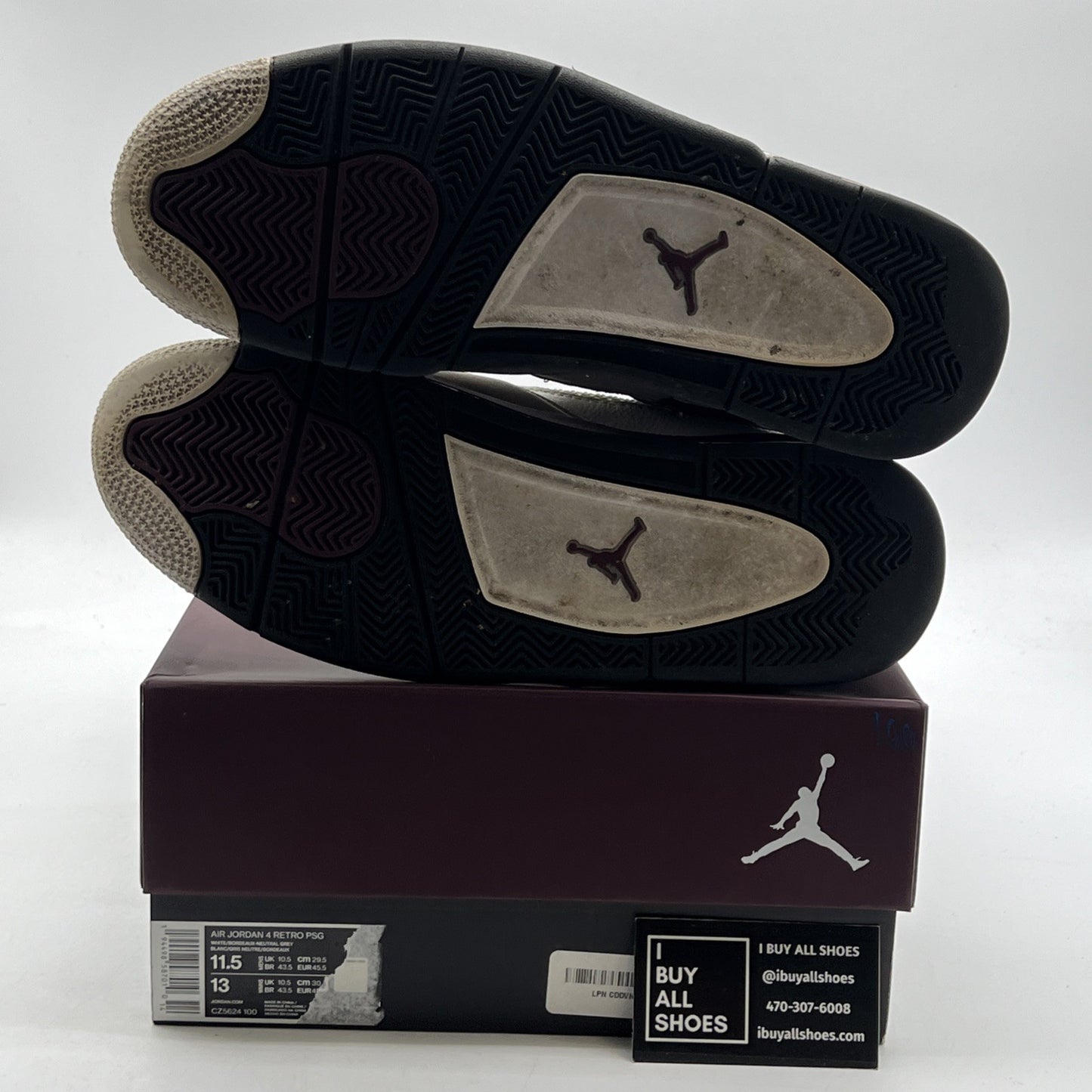 Size 11.5 - Air Jordan 4 Retro x Paris Saint-Germain Bordeaux (CZ5624-100)