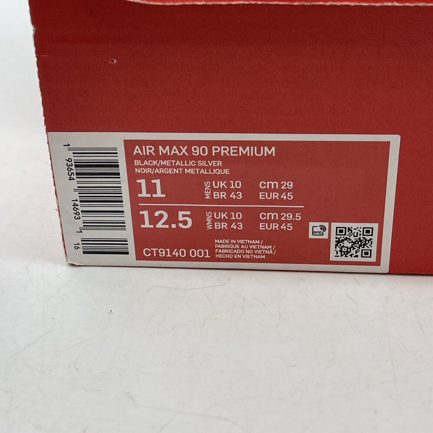 Size 11 - Nike Air Max 90 Shanghai City Pack Black Leather Suede (CT9140-001)