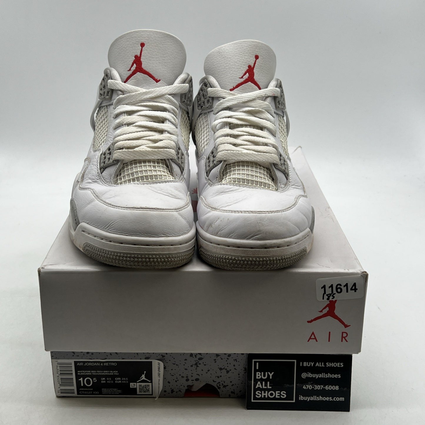Size 10.5 - Air Jordan 4 Retro Mid White Oreo (CT8527-100)