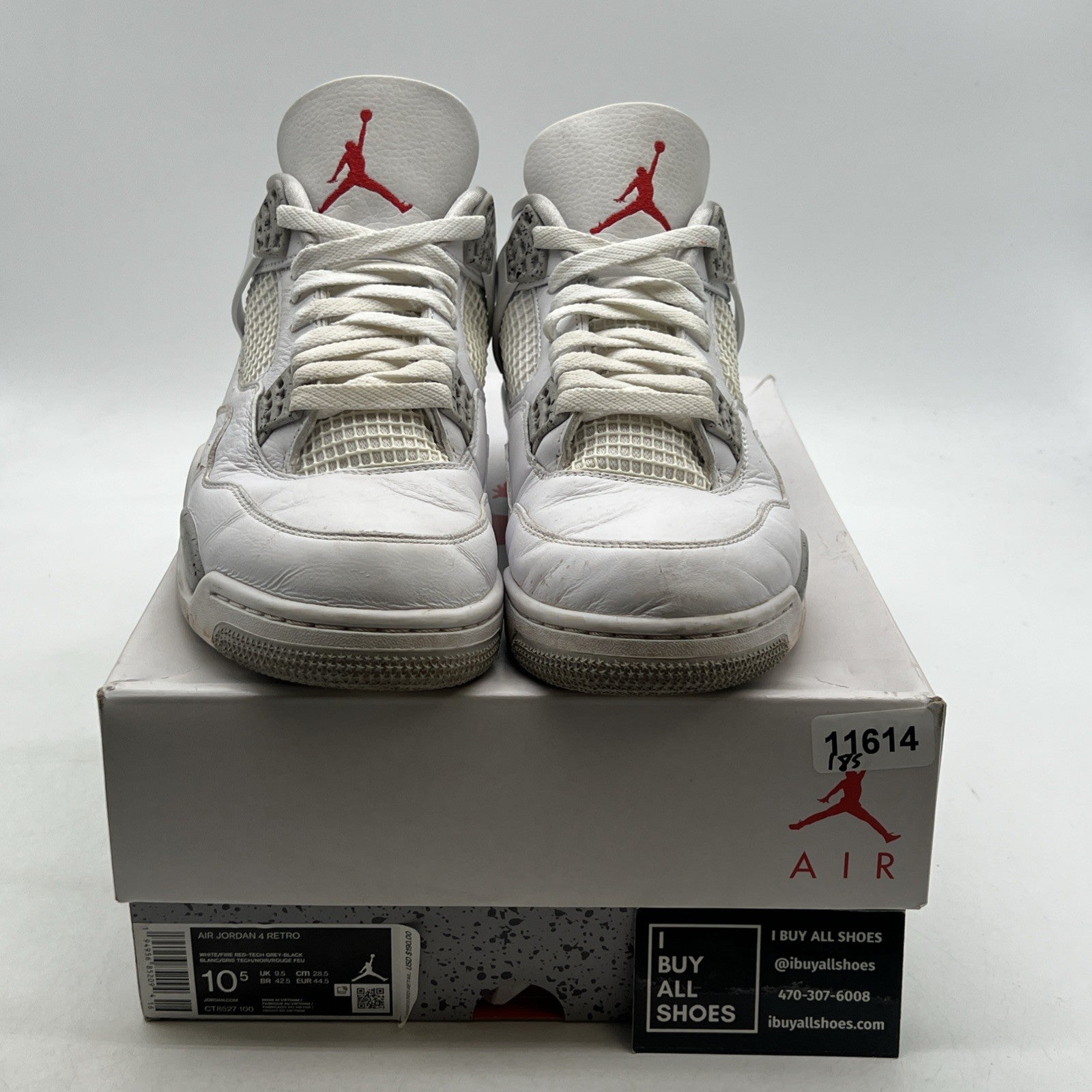 Size 10.5 - Air Jordan 4 Retro Mid White Oreo (CT8527-100)