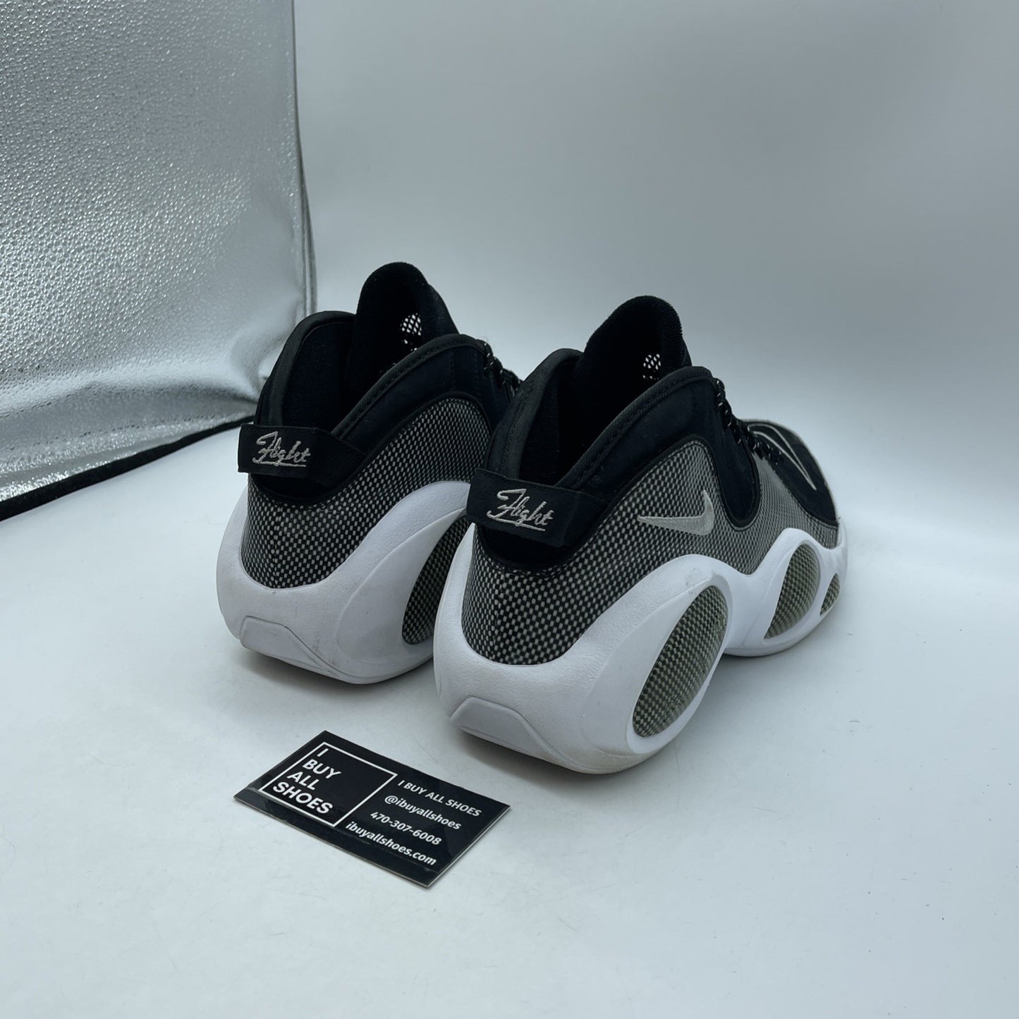 Size 12 - Nike Air Zoom Flight 95 Premium 2008 Black White Suede (317810-011)