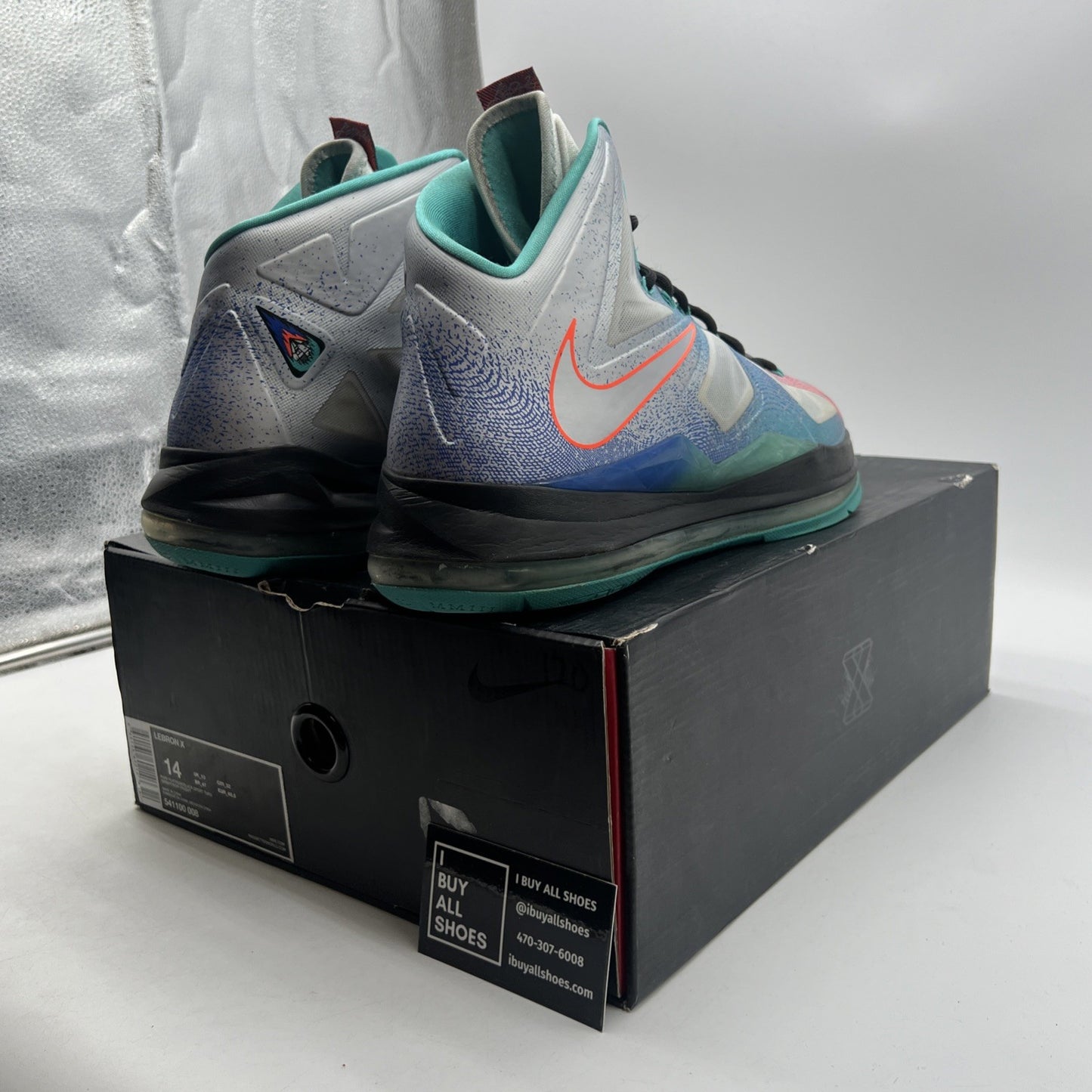 Size 14 - Nike LeBron 10 Pure Platinum (541100-008)