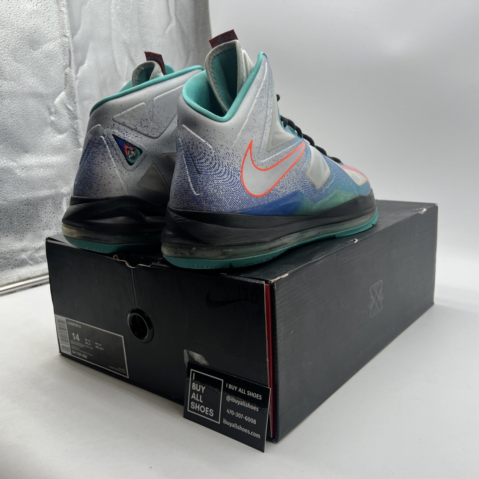 Size 14 - Nike LeBron 10 Pure Platinum (541100-008)