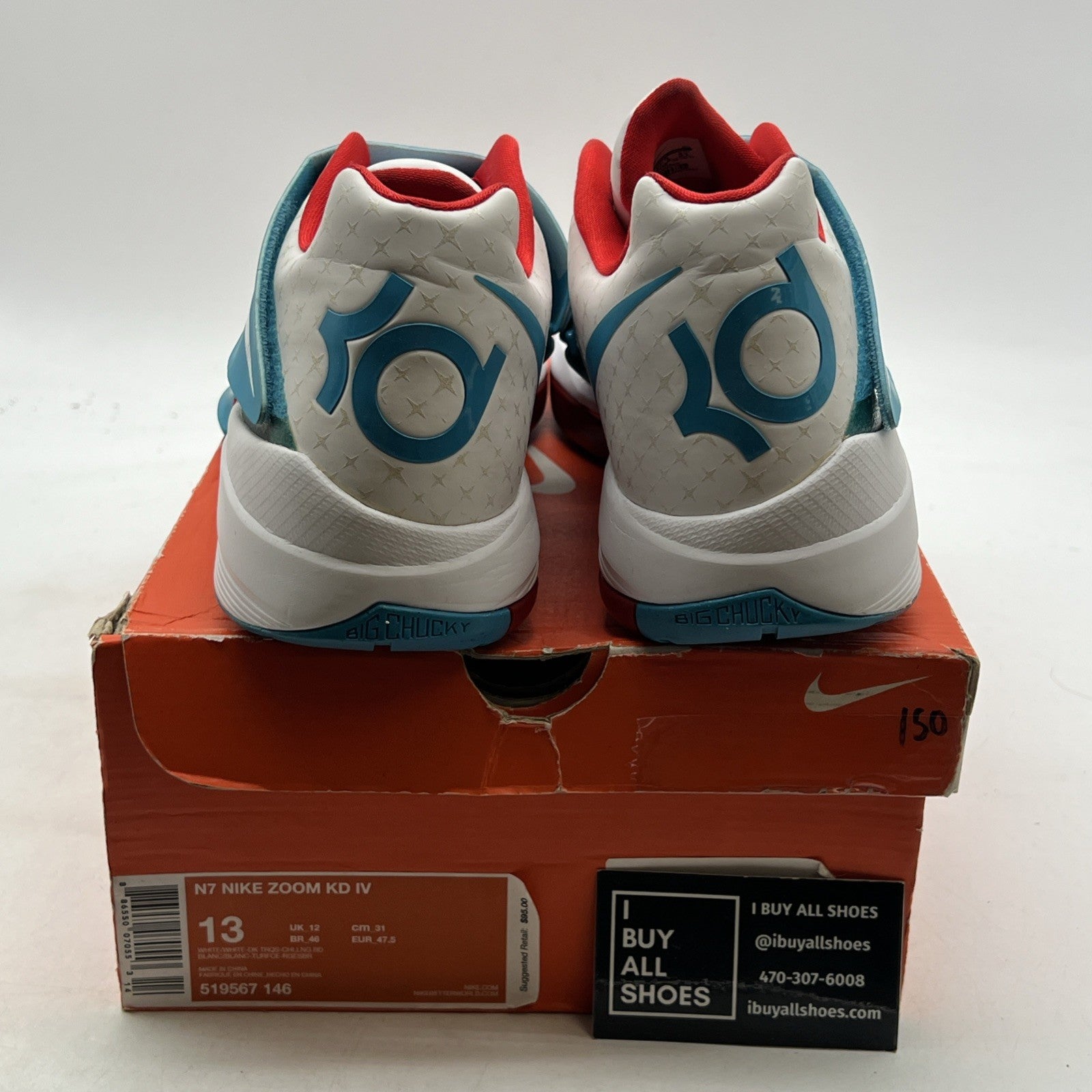 Size 13 - Nike N7 1 Zoom KD 4 N7 (519567-146)