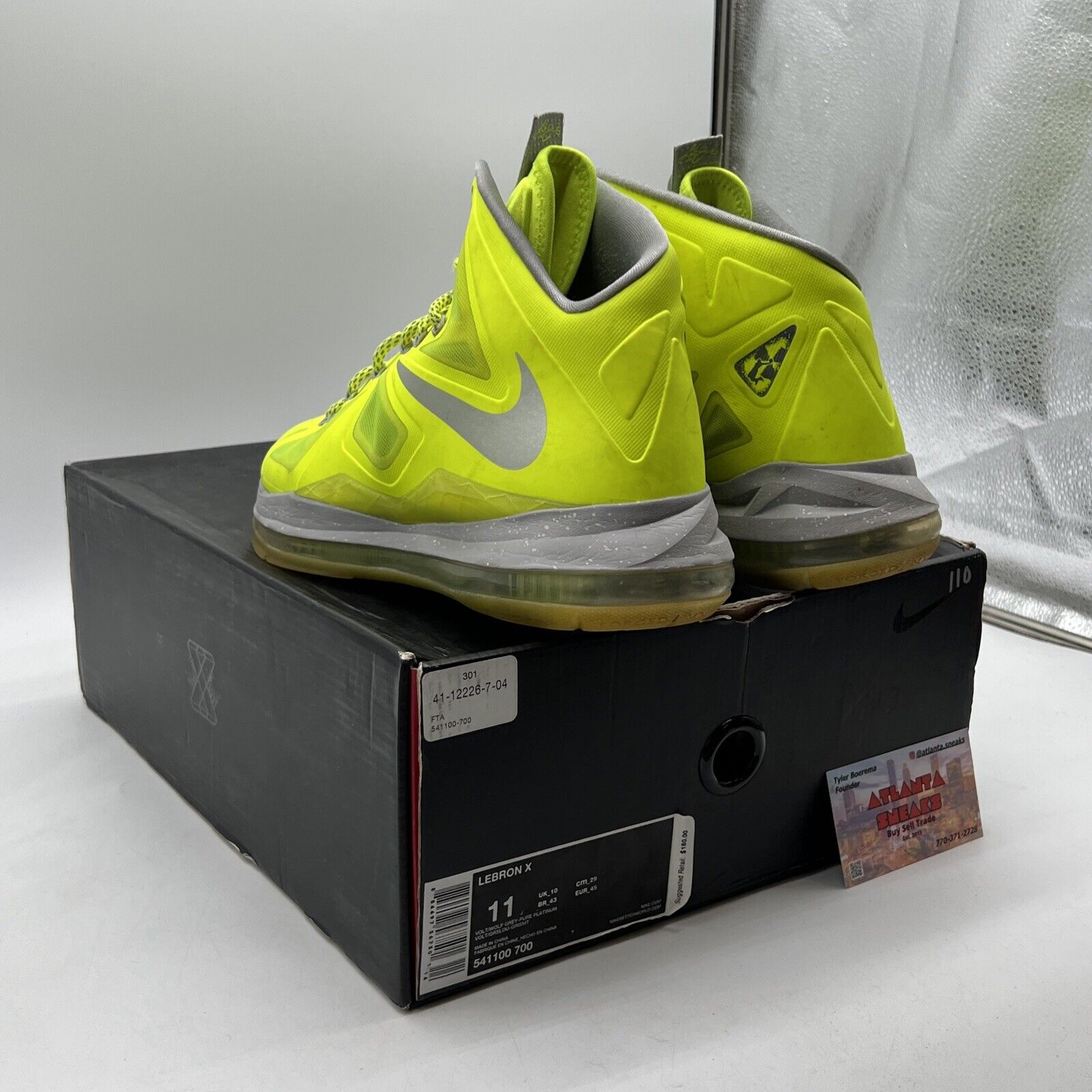 Size 11 - Nike LeBron 10 Volt - (541100-700)