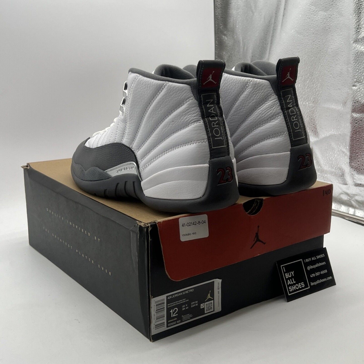 Size 12 - Air Jordan 12 Retro Dark Grey (130690-160)