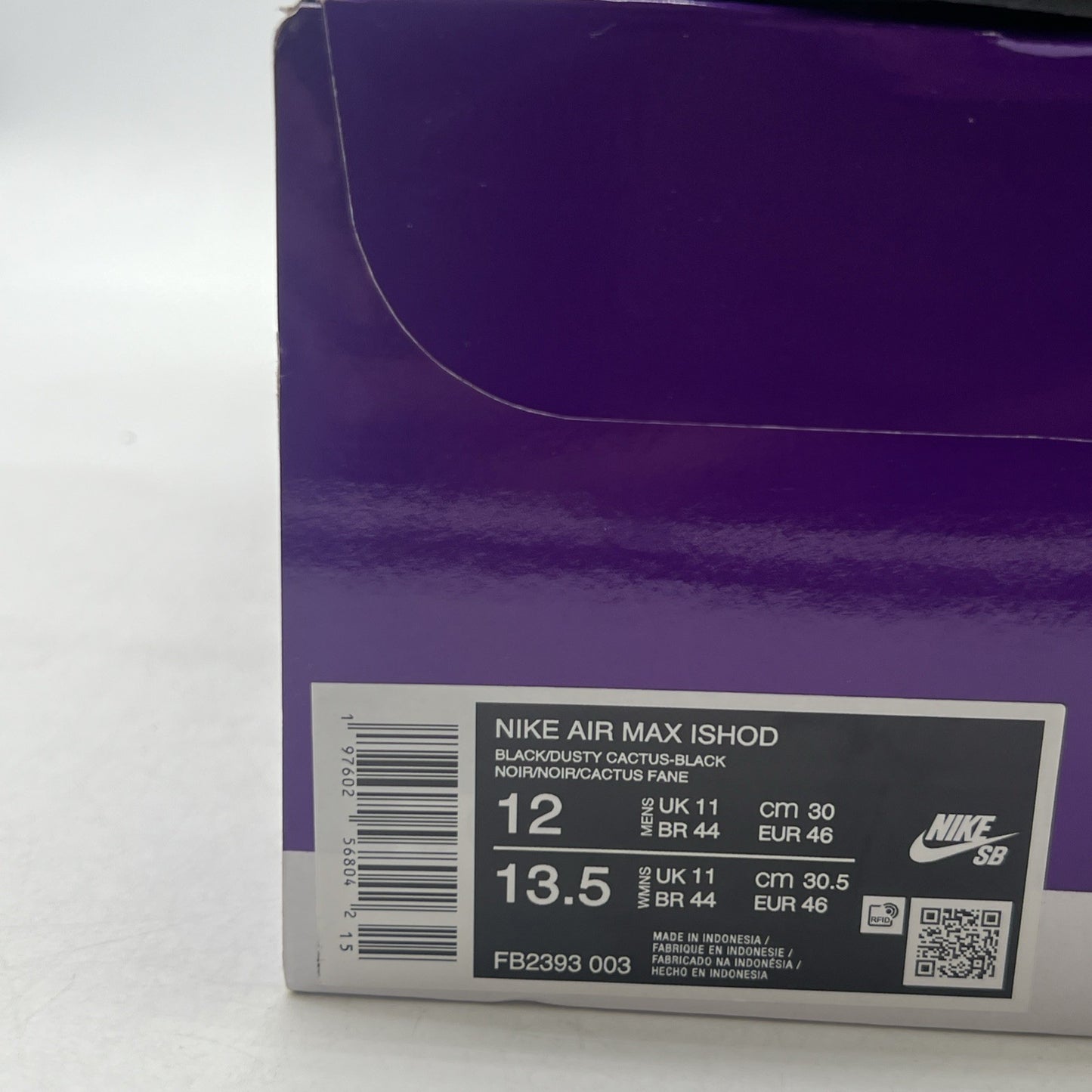 Size 12 - Nike Air Max Ishod Wair SB Black Grape (FB2393-003)
