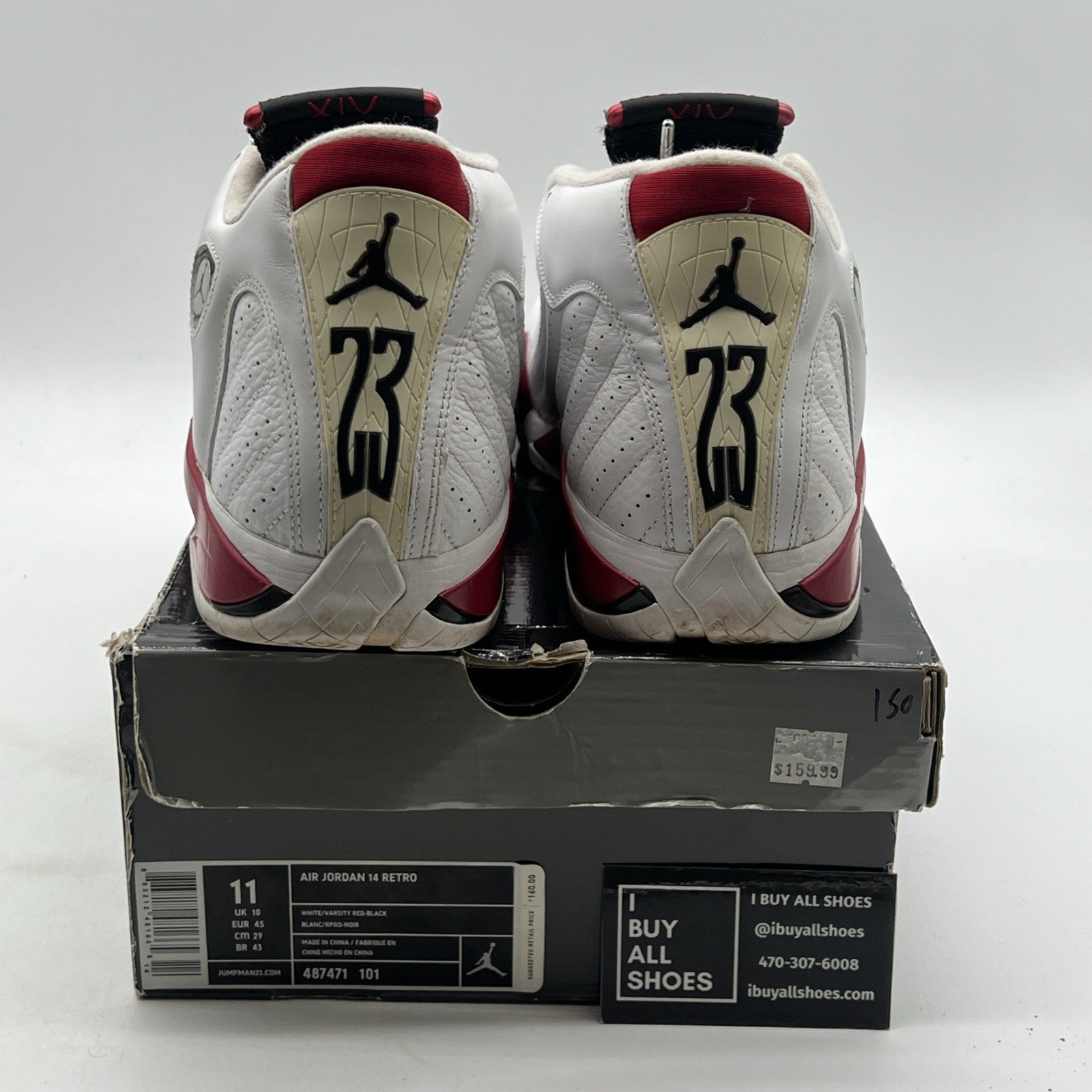 Size 11 - Air Jordan 14 Retro 2012 Candy Cane (487471-101)