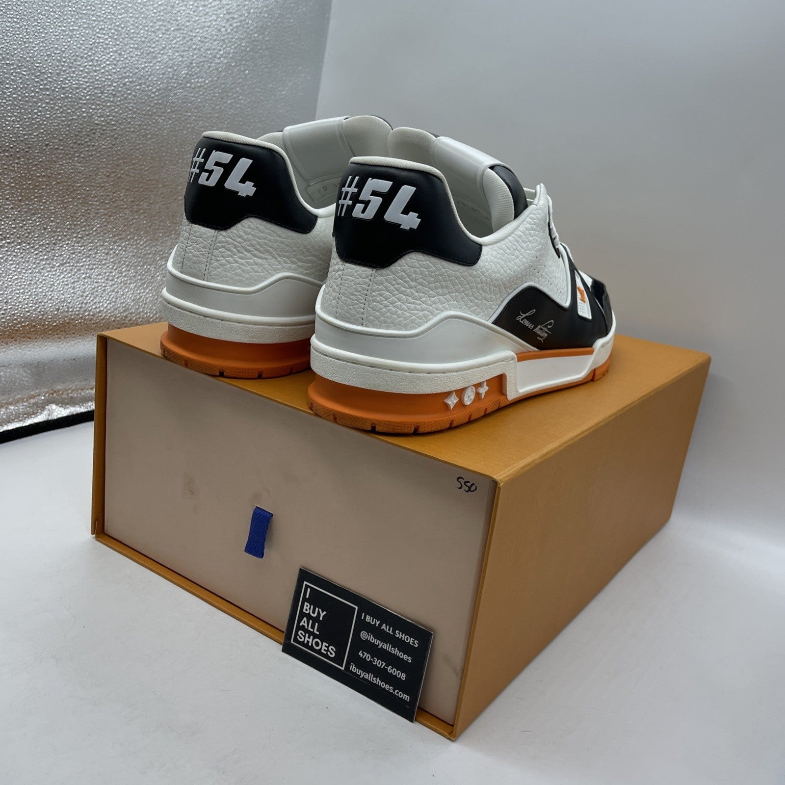 Size 11 LV - LOUIS VUITTON #54 Orange Black White