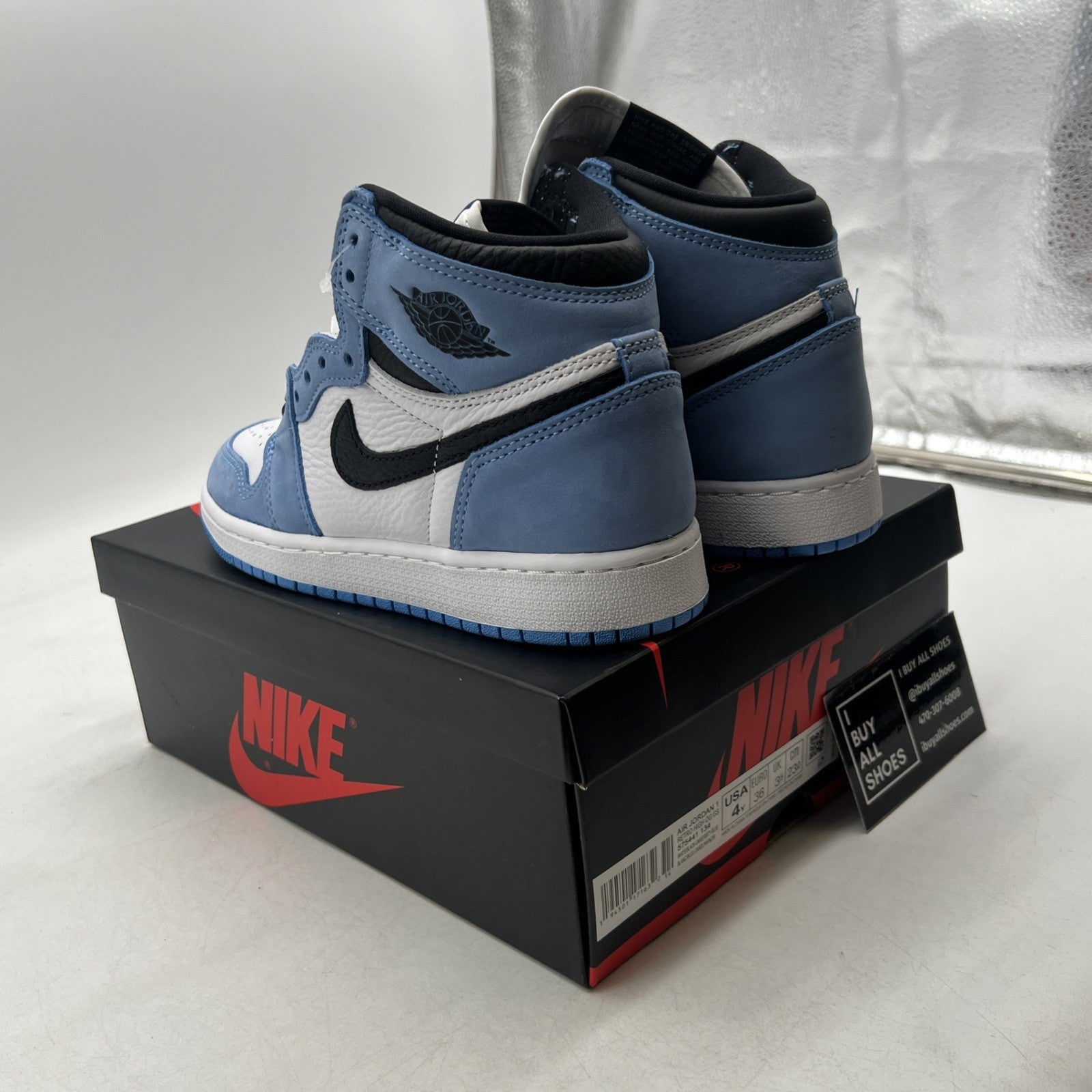Size 4 - Air Jordan 1 Retro OG High University Blue (575441-134)