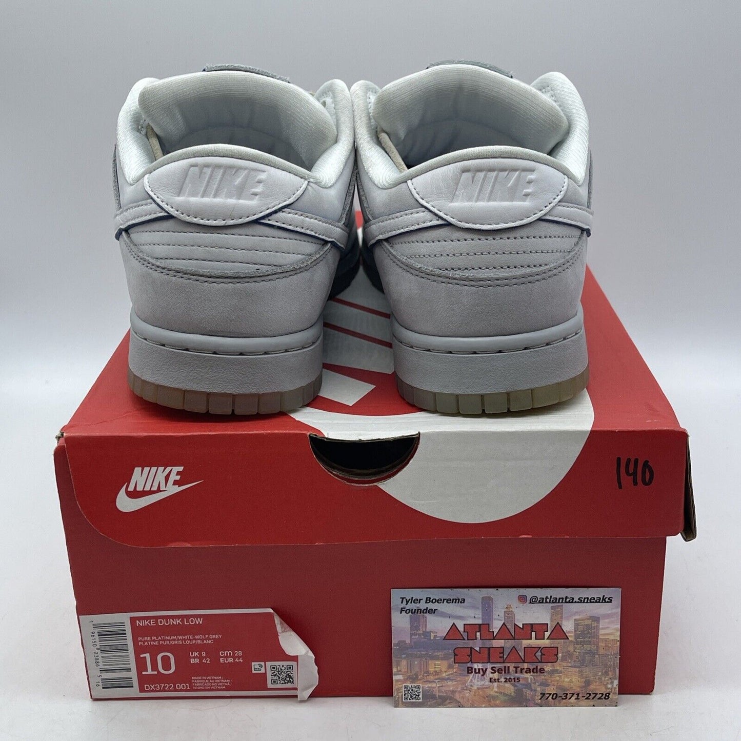 Size 10 - Nike Dunk Low Wolf Grey Pure Platinum Blue Suede (DX3722-001)