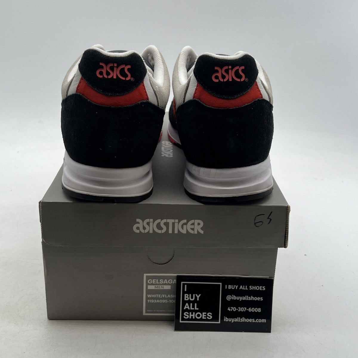 Size 11 - ASICS Gel-Saga 'Black White Orange' (1193AO95-100)