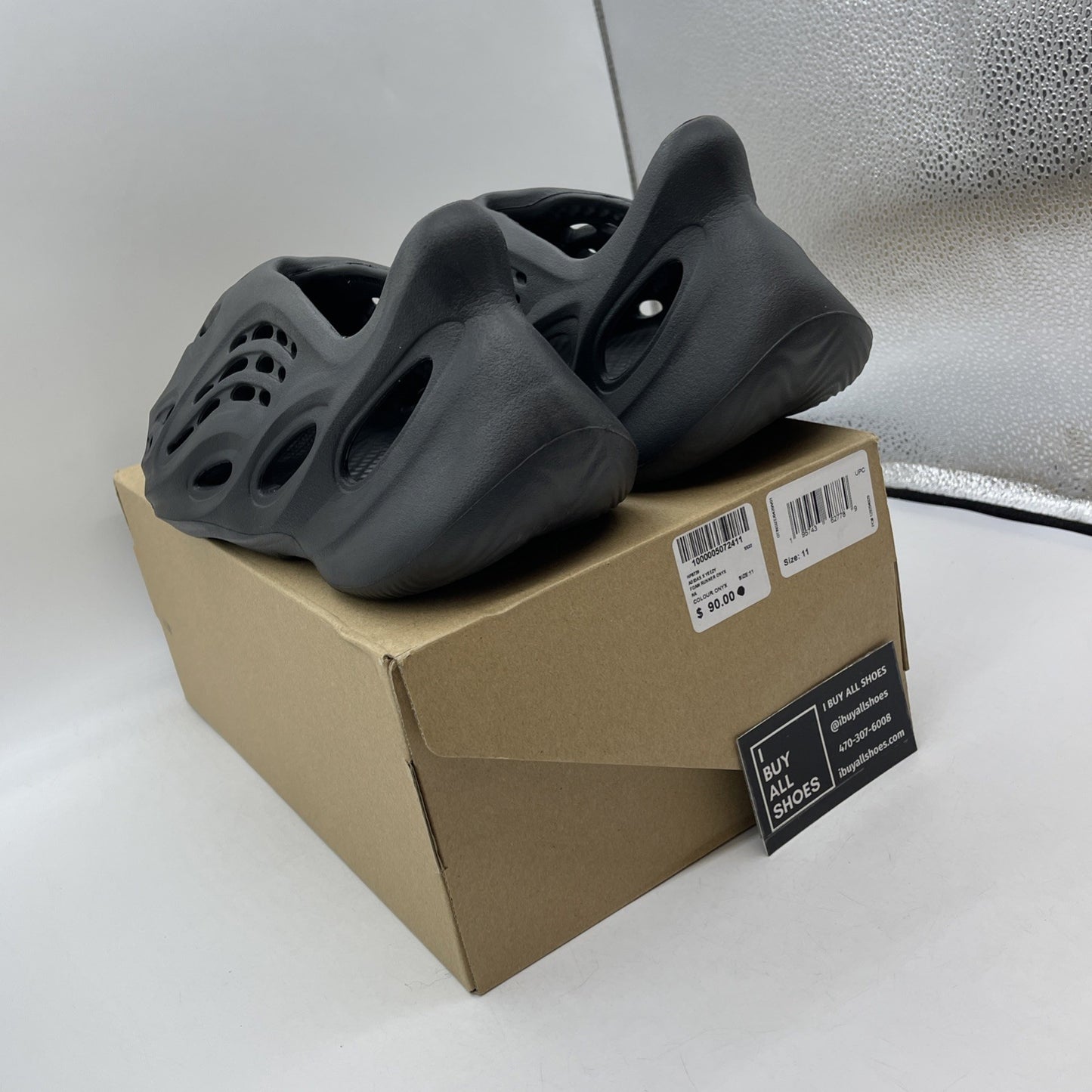 Size 11 - adidas Yeezy Foam Runner RNNR Onyx Black Rubber (HP8739)