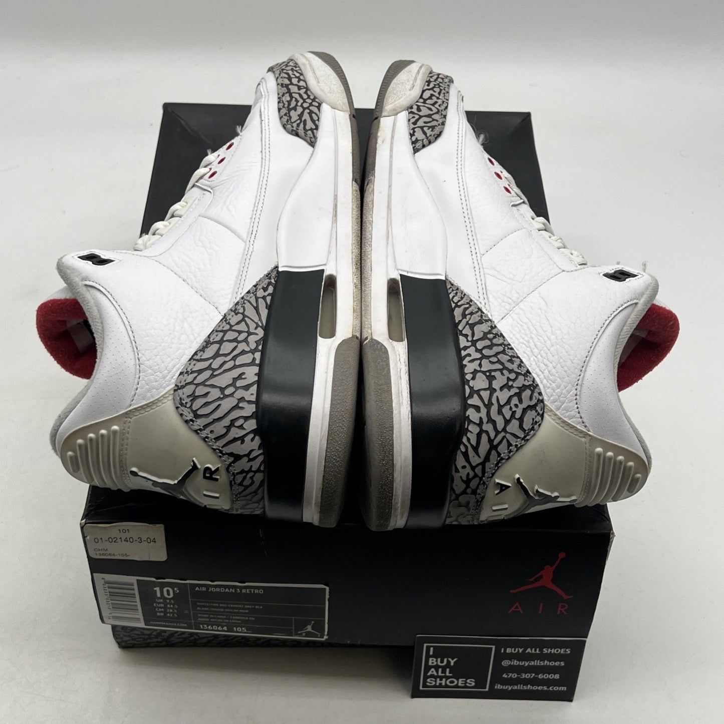 Size 10.5 - Air Jordan 3 Retro Mid White Cement Reimagined (136064-105)