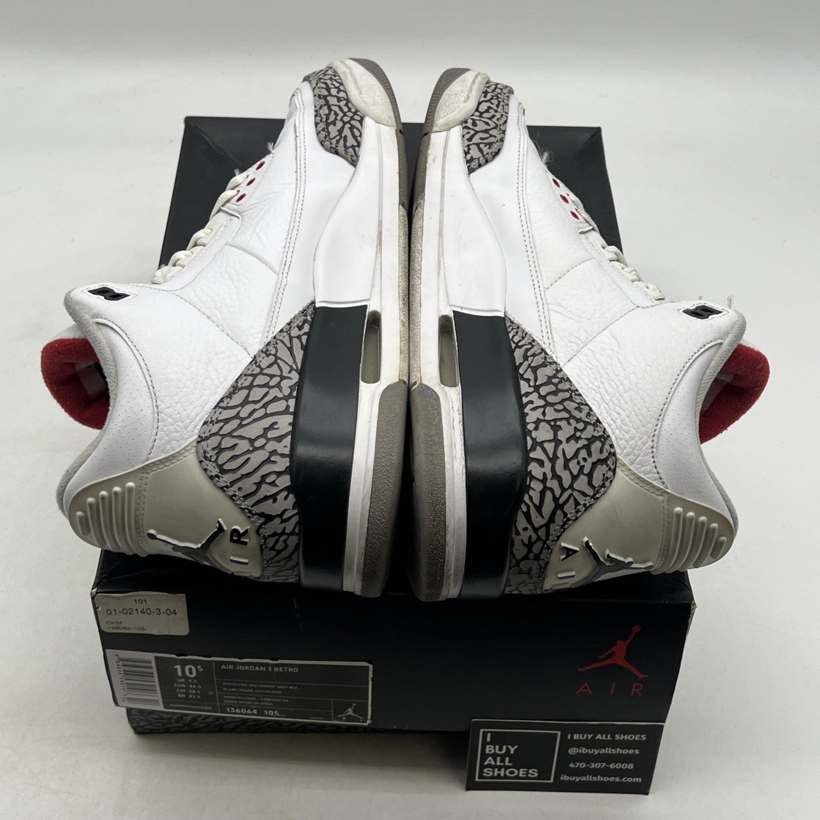 Size 10.5 - Air Jordan 3 Retro Mid White Cement Reimagined (136064-105)