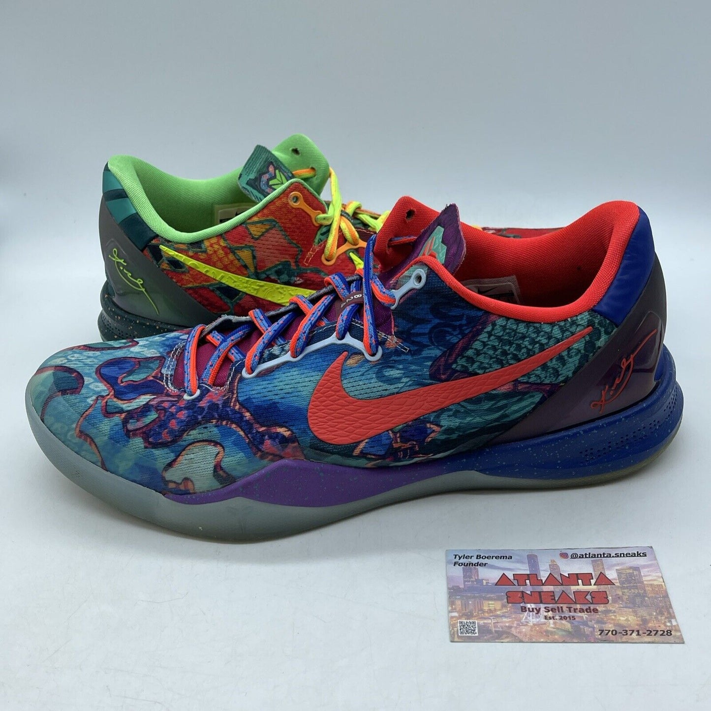 Size 13 - Nike Kobe 8 Premium What The Kobe Blue Pink Purple (635438-800)