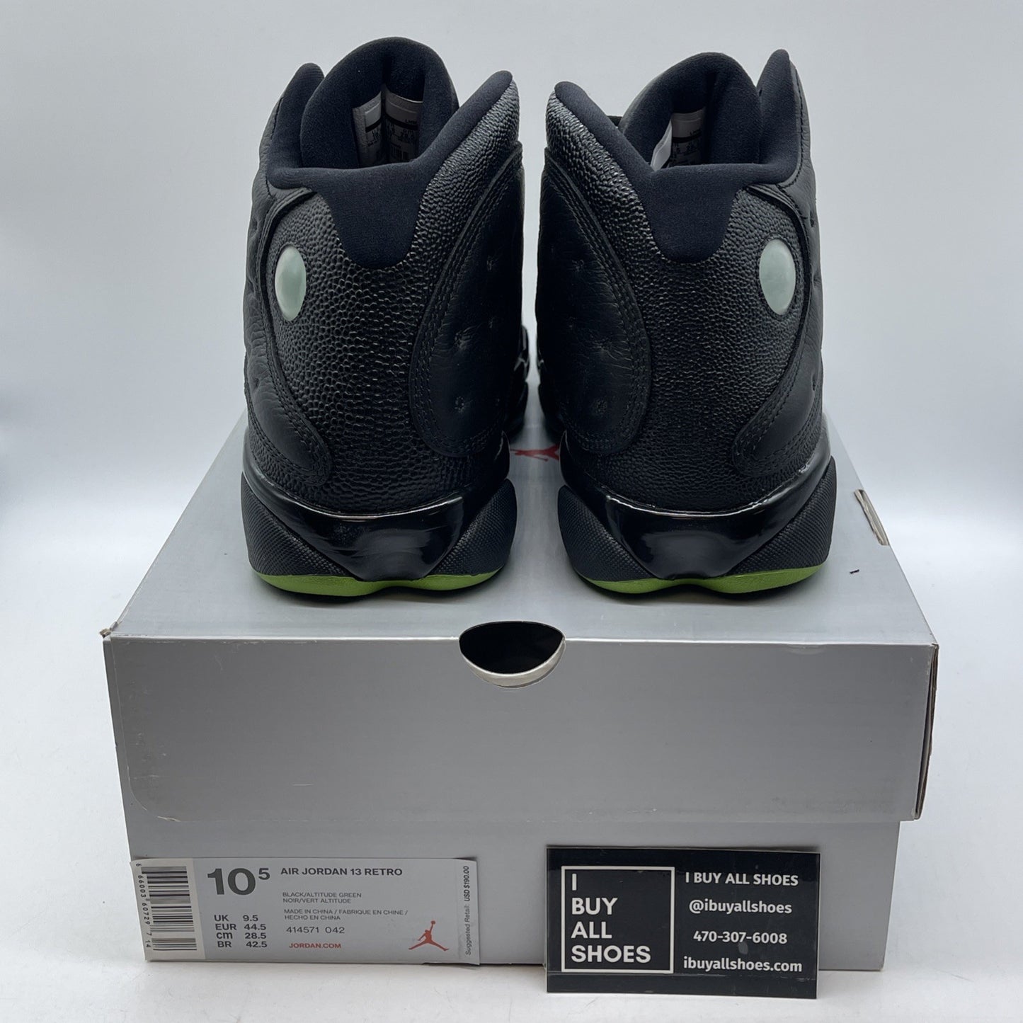 Size 10.5 - Air Jordan 13 Retro 2017 Altitude Black Leather (414571-042)
