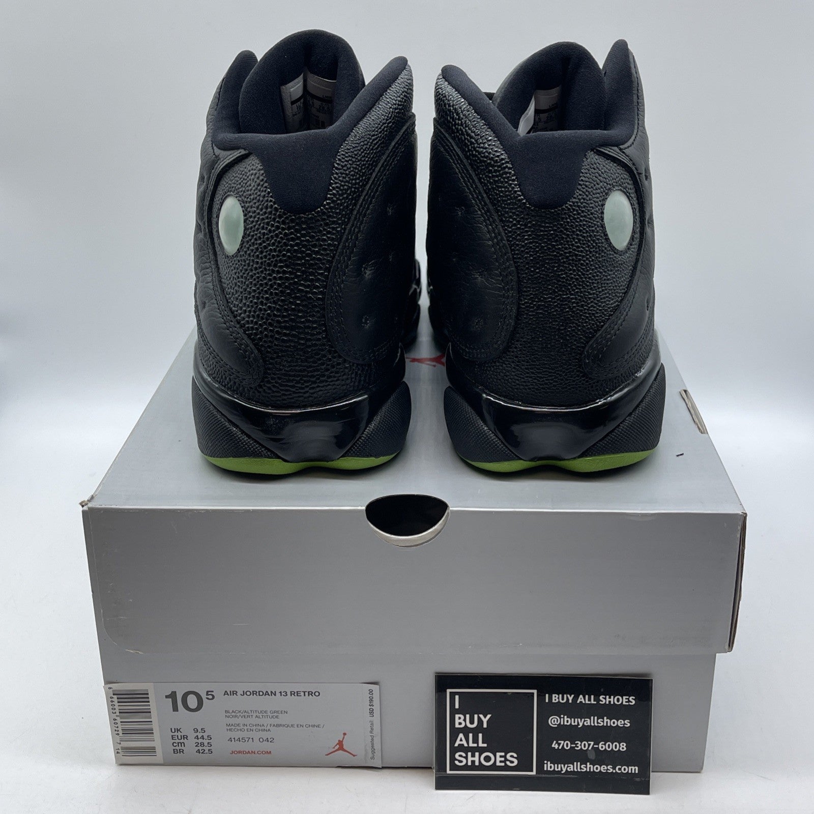 Size 10.5 - Air Jordan 13 Retro 2017 Altitude Black Leather (414571-042)