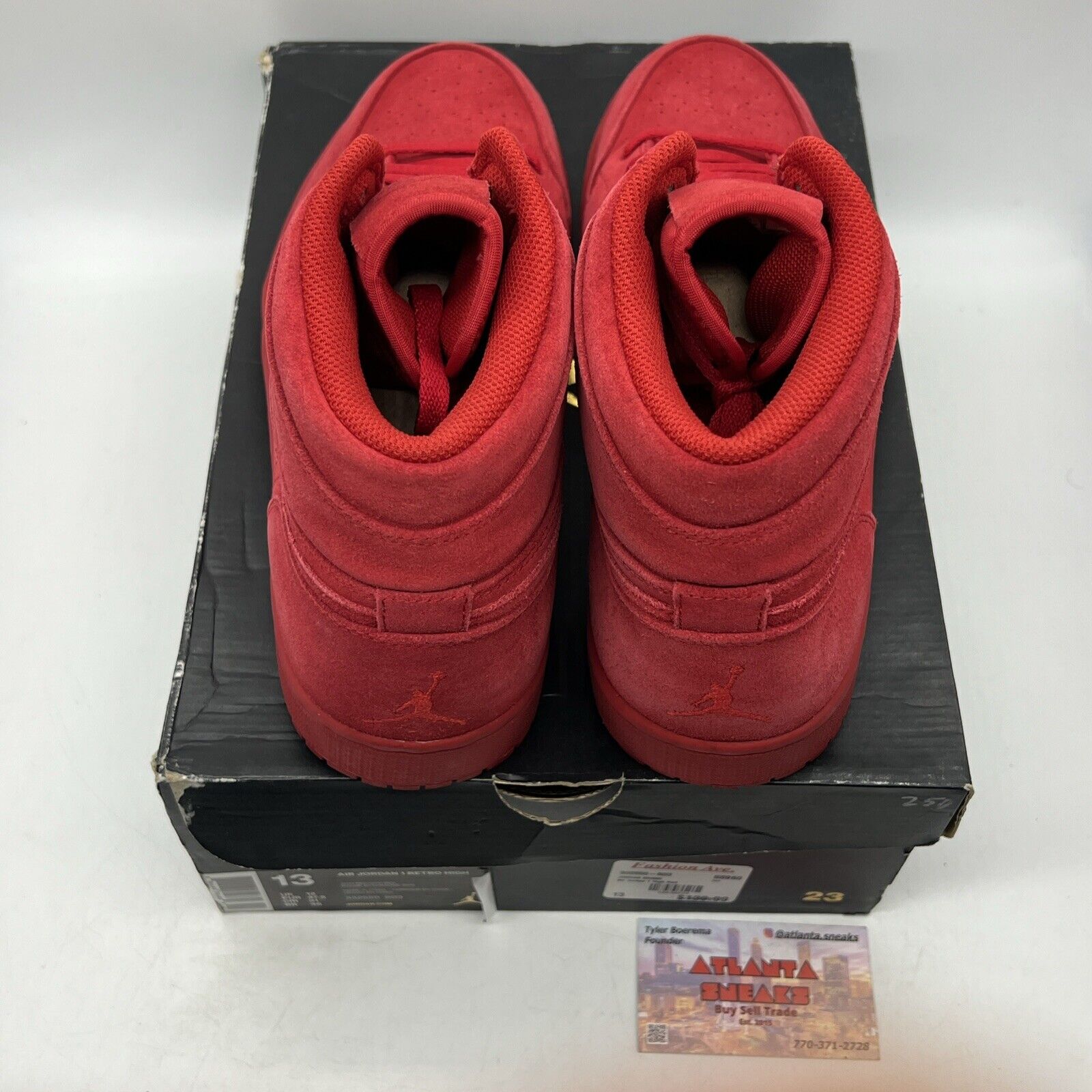 Size 13 - Air Jordan 1 Retro High Red Suede (332550-603)