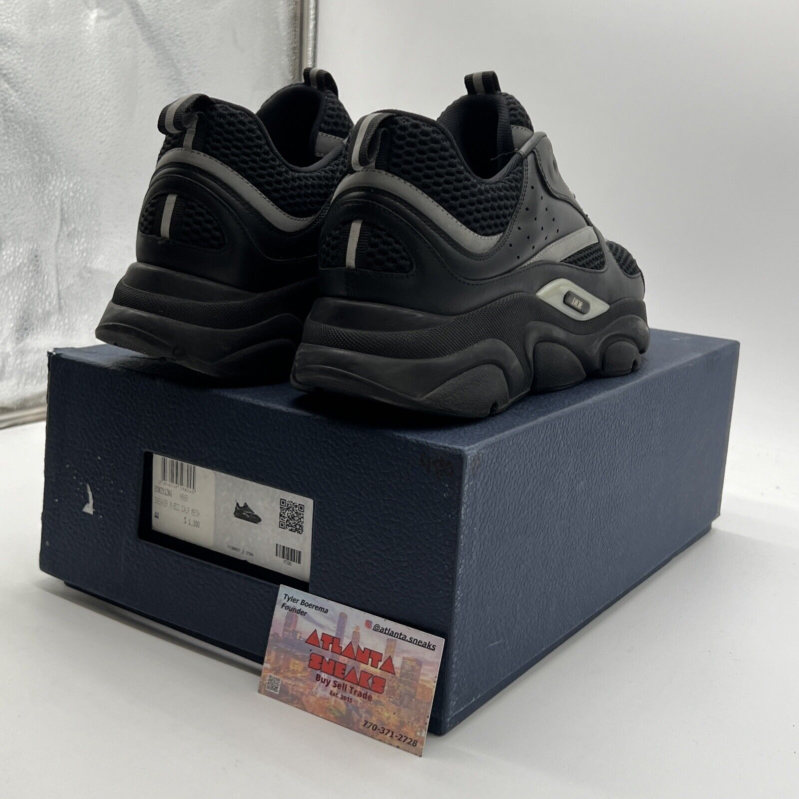 Size 11 - Dior B22 Black Silver Reflective