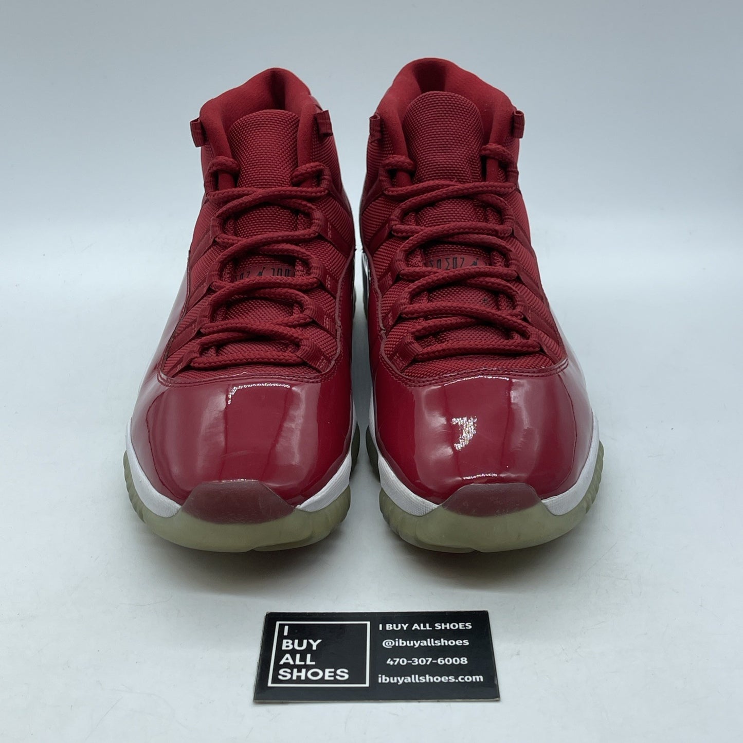 Size 9.5 - Jordan 11 Retro High Win Like '96 Red Black Leather (378037-623)