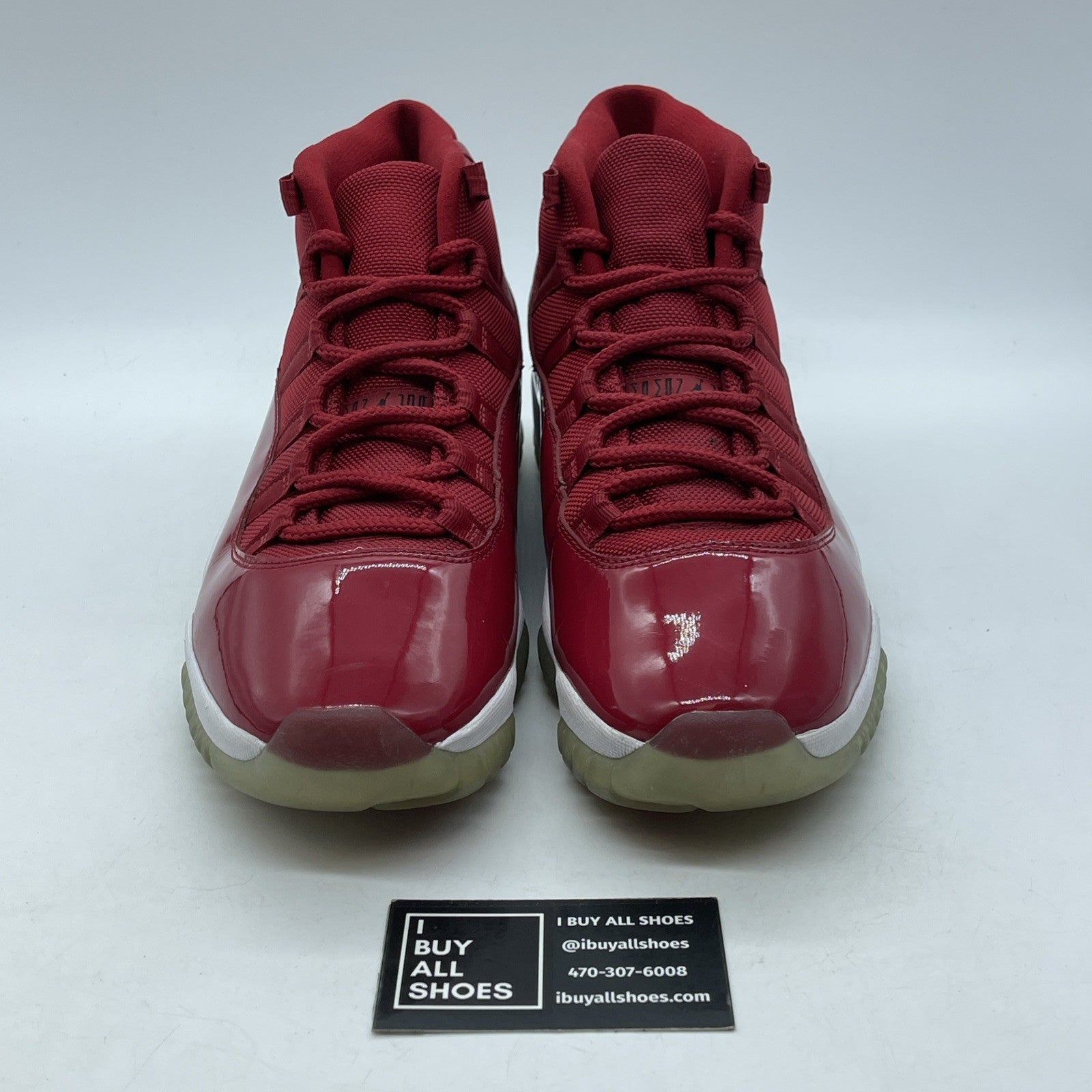 Size 9.5 - Jordan 11 Retro High Win Like '96 Red Black Leather (378037-623)
