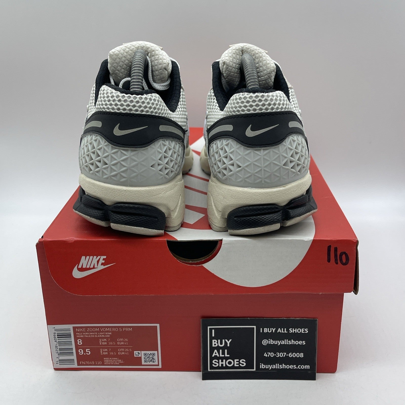 Size 8 - Nike Air Zoom Vomero 5 Supersonic Black Grey Suede Leather (FN7649-110)